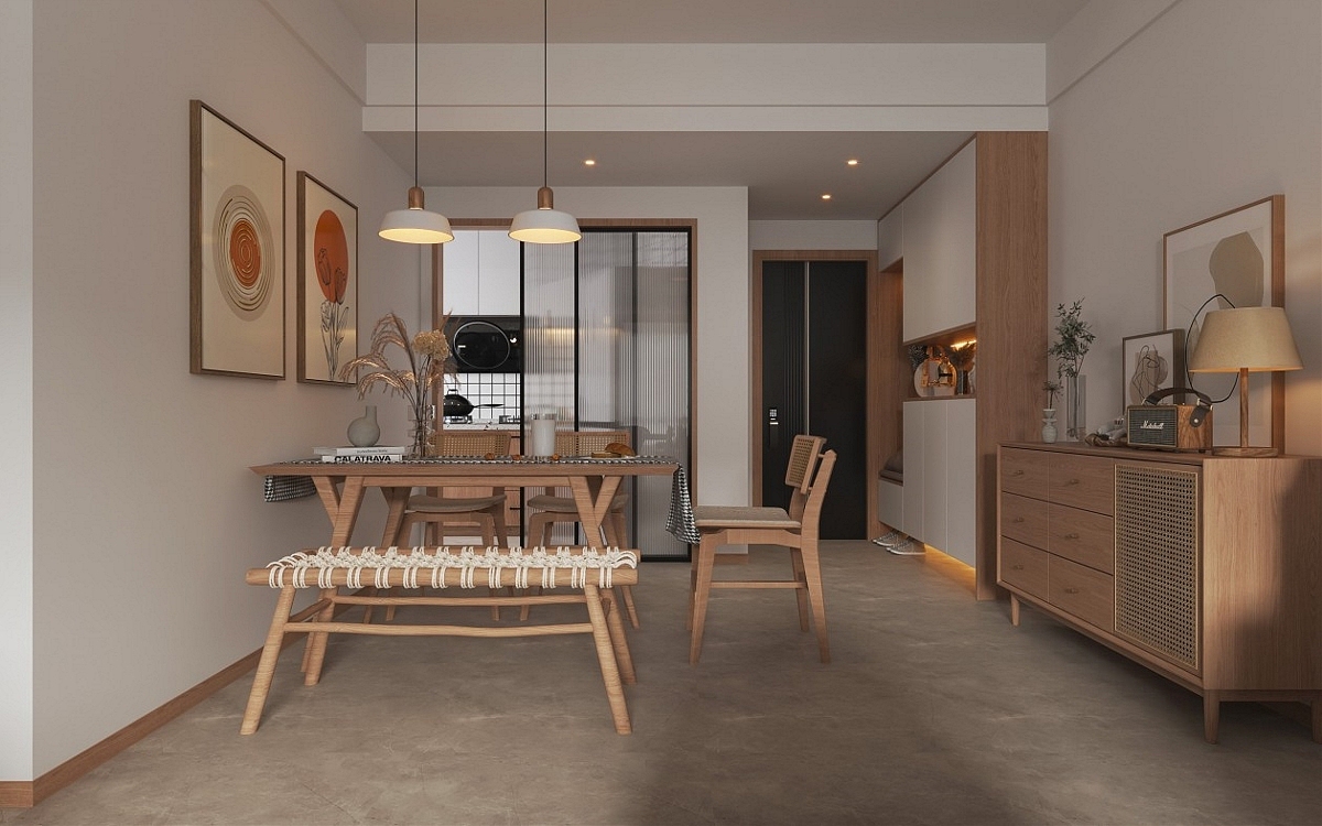 北欧风格客餐厅效果图设计（图ZMzMzMzM1NjMy） - 商业空间设计 - 站酷设计师效果图施工图小倩原创素材 - 站酷ZCOOL