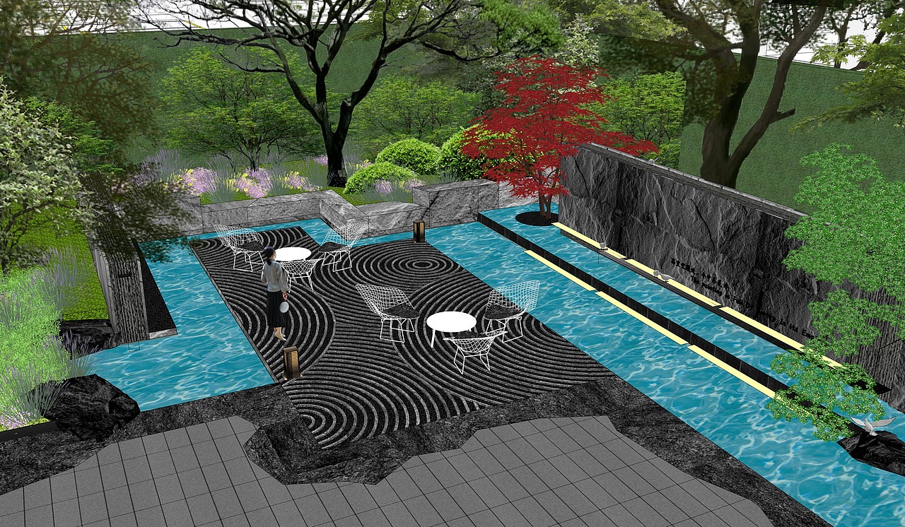 无锡弘阳示范区景观SU模型下载