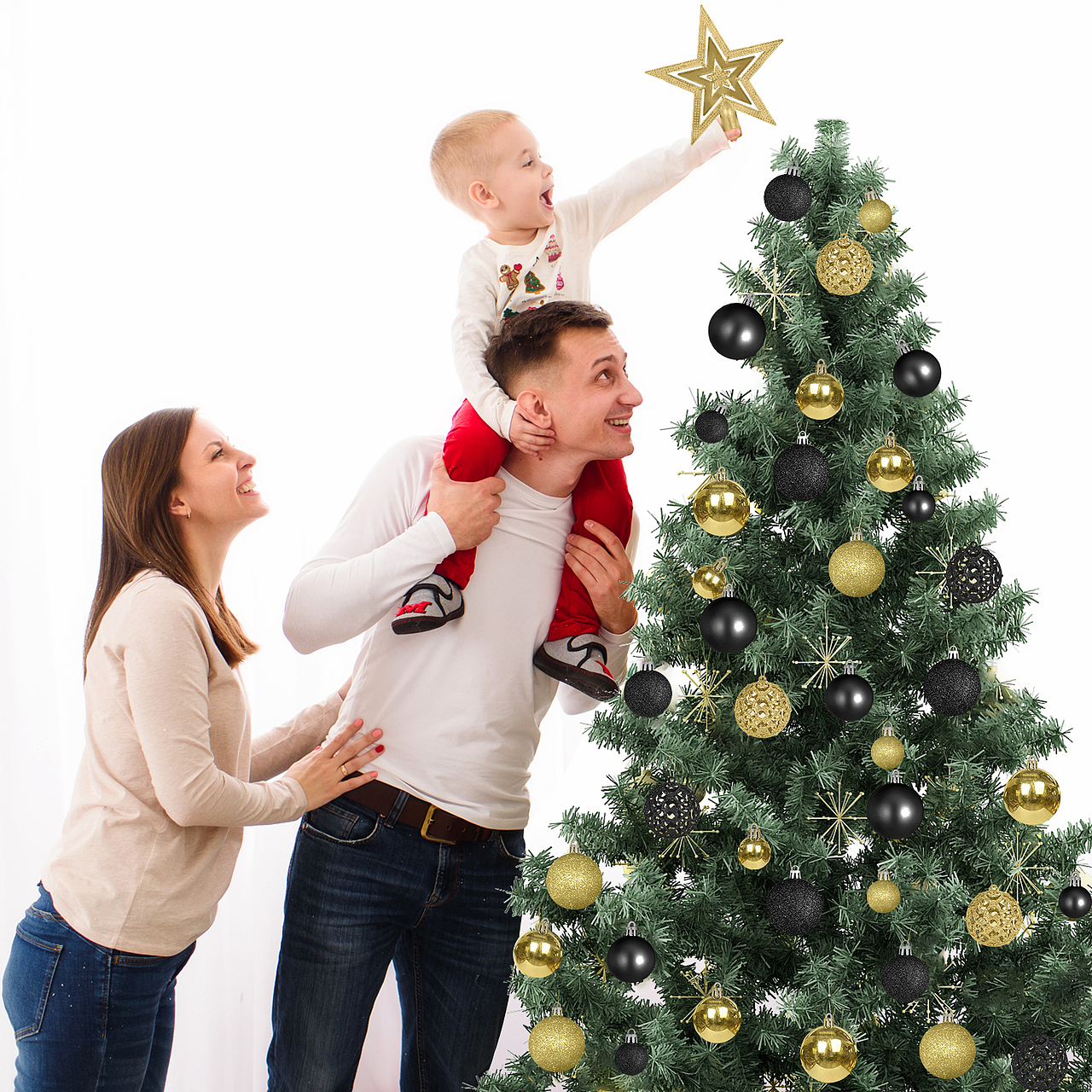 圣诞球 黑色 亚马逊 主图 A+