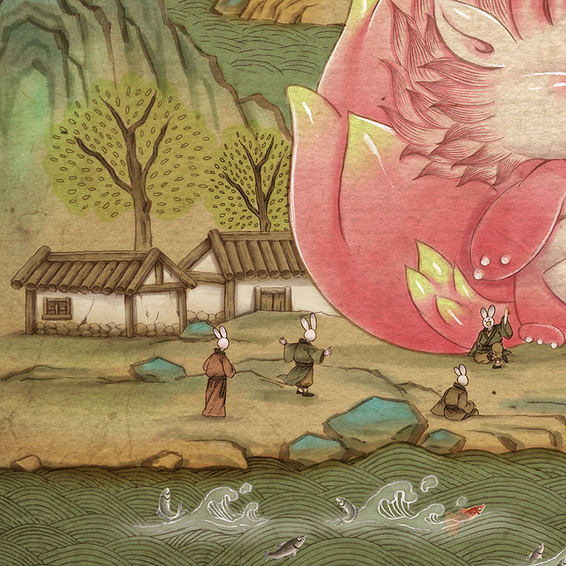 千里江山火龙盛世图(三)局部