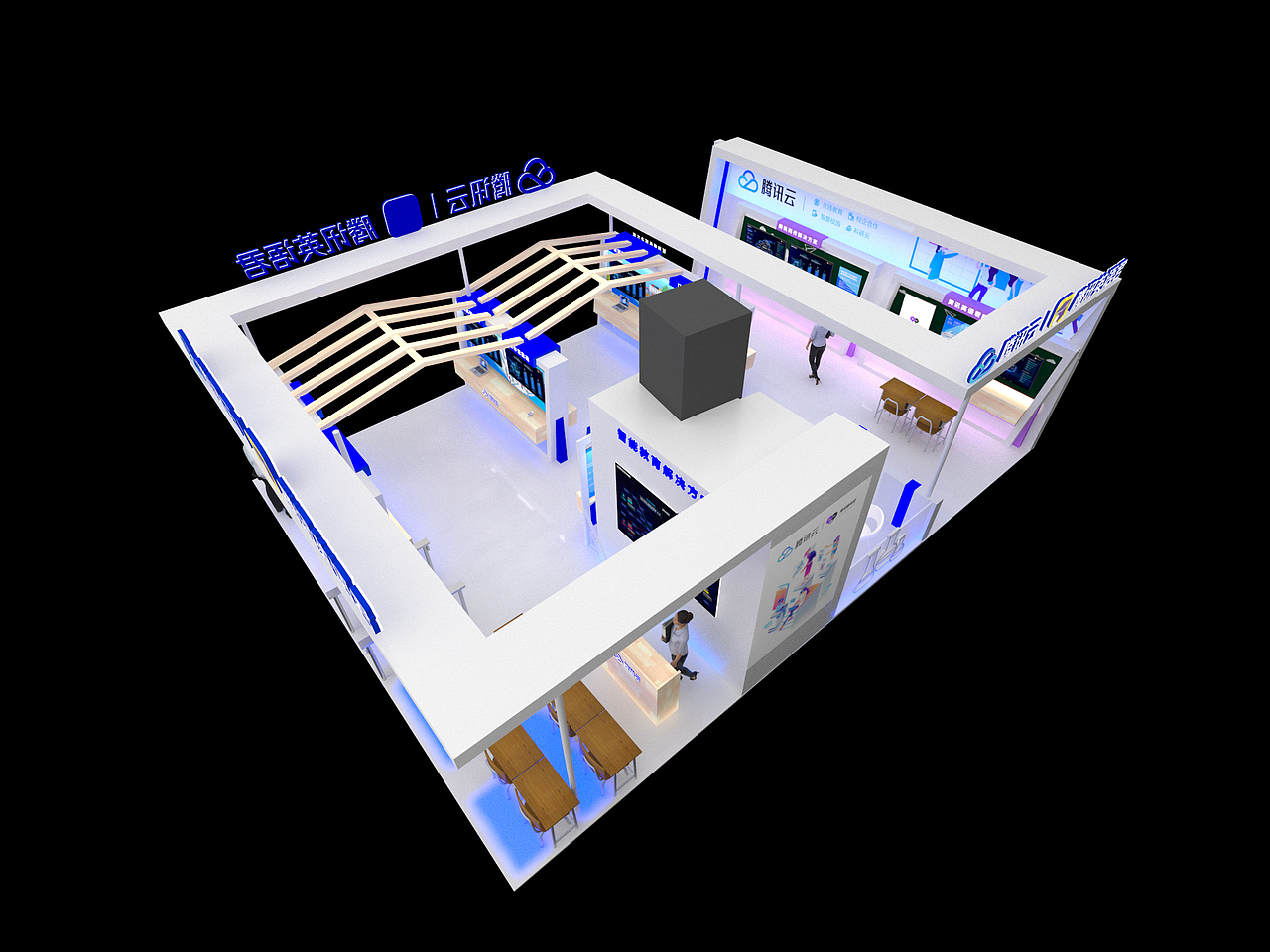 腾讯云教育展（图ZMzA1OTE1NjUy） - 展陈设计 - 站酷设计师牛顿老师原创素材 - 站酷ZCOOL