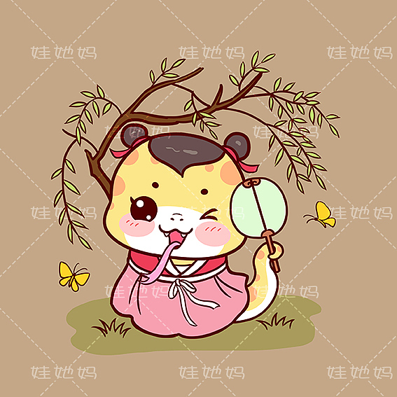 (娃她妈)蛇年12月插画系列(图ZMzY4NjcyNDY0) - 商业插画 - 站酷设计师娃他妈原创素材 - 站酷ZCOOL