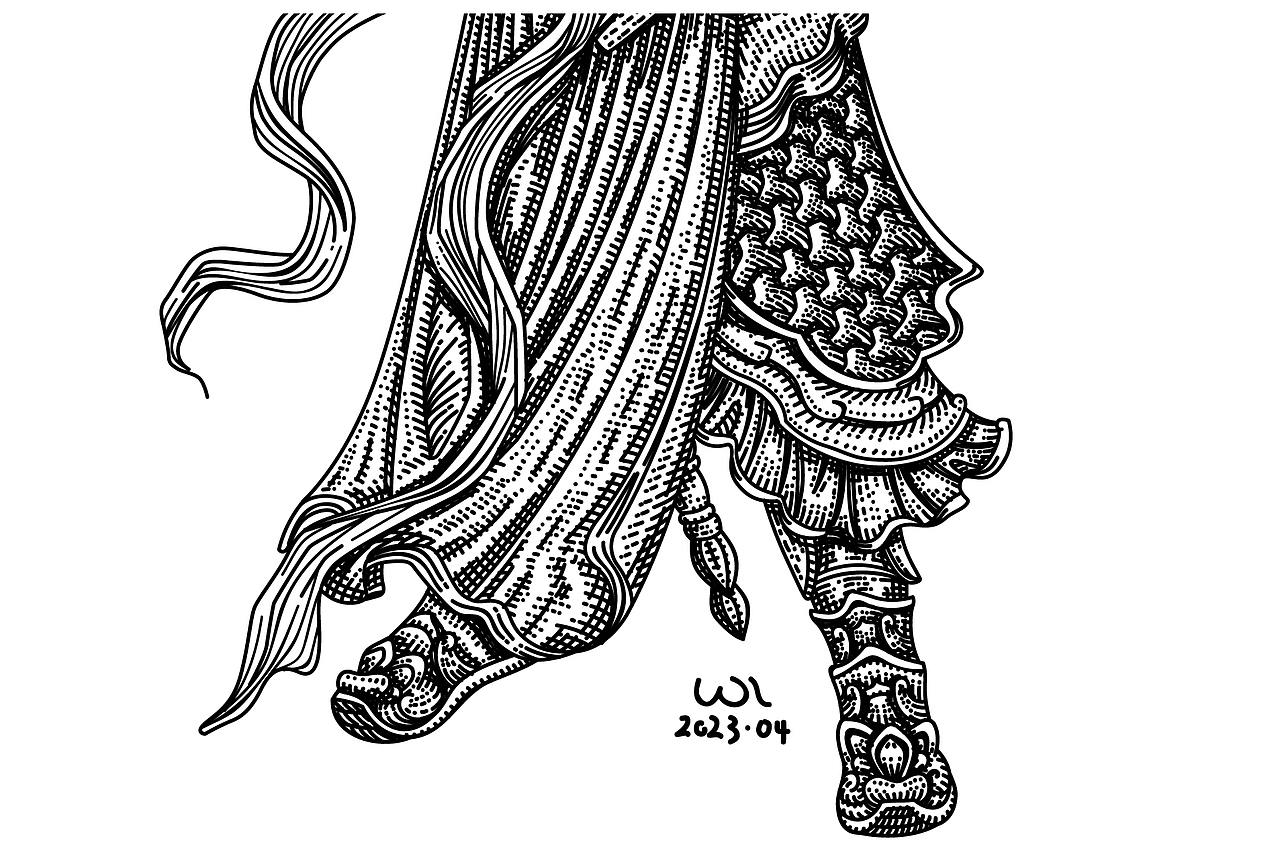 鼠绘版画风格作品【关羽】（图ZMzM3ODIyOTQ0） - 商业插画 - 站酷设计师亦冬原创素材 - 站酷ZCOOL