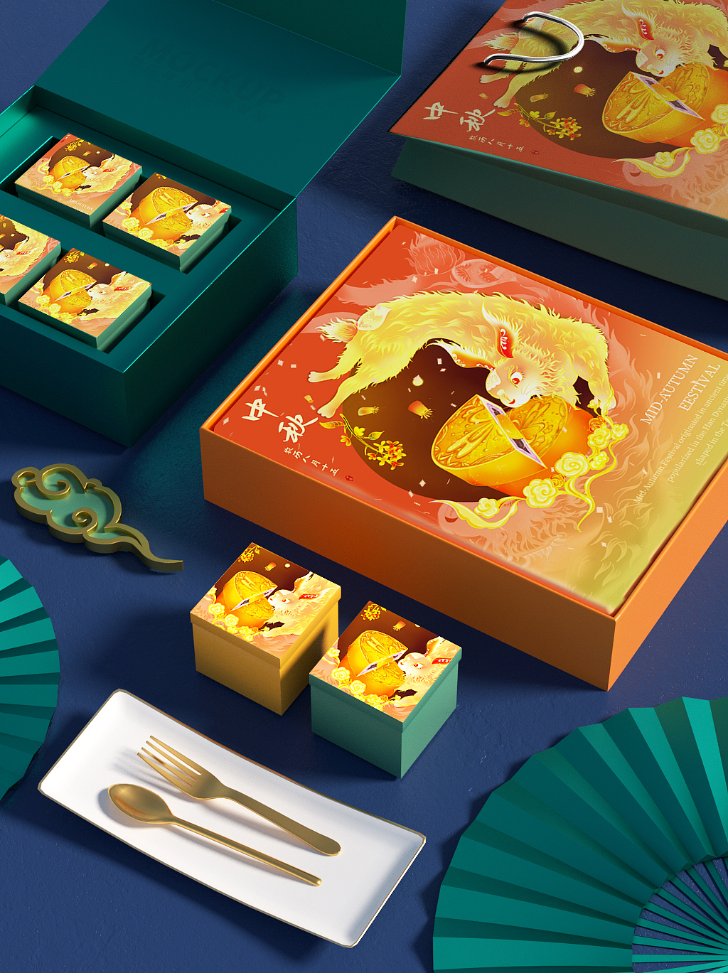 节日包装插画——中秋节