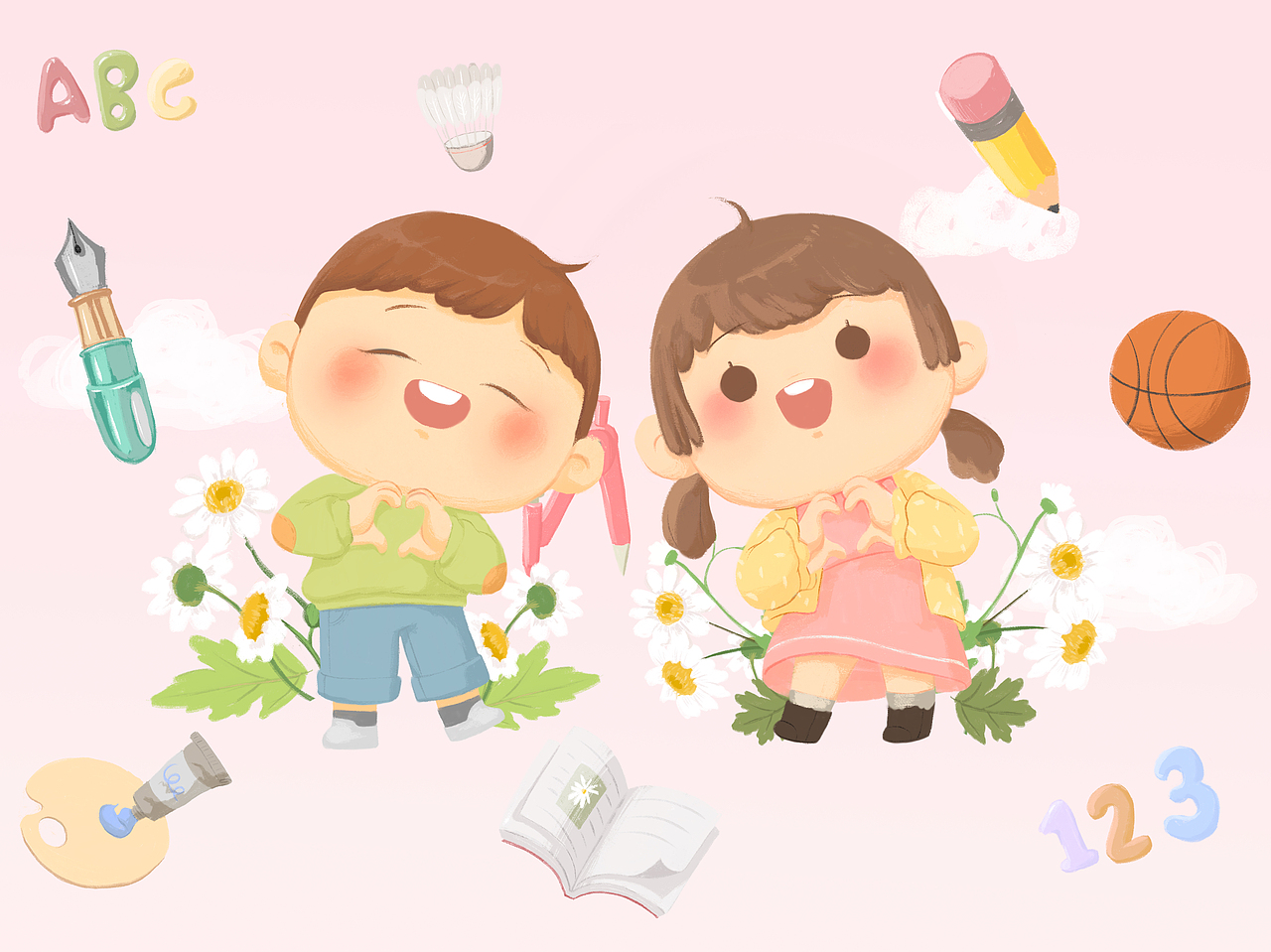 教师节插画设计（图ZMzMyODI4Mzg0） - 商业插画 - 站酷设计师女失加ROL原创素材 - 站酷ZCOOL