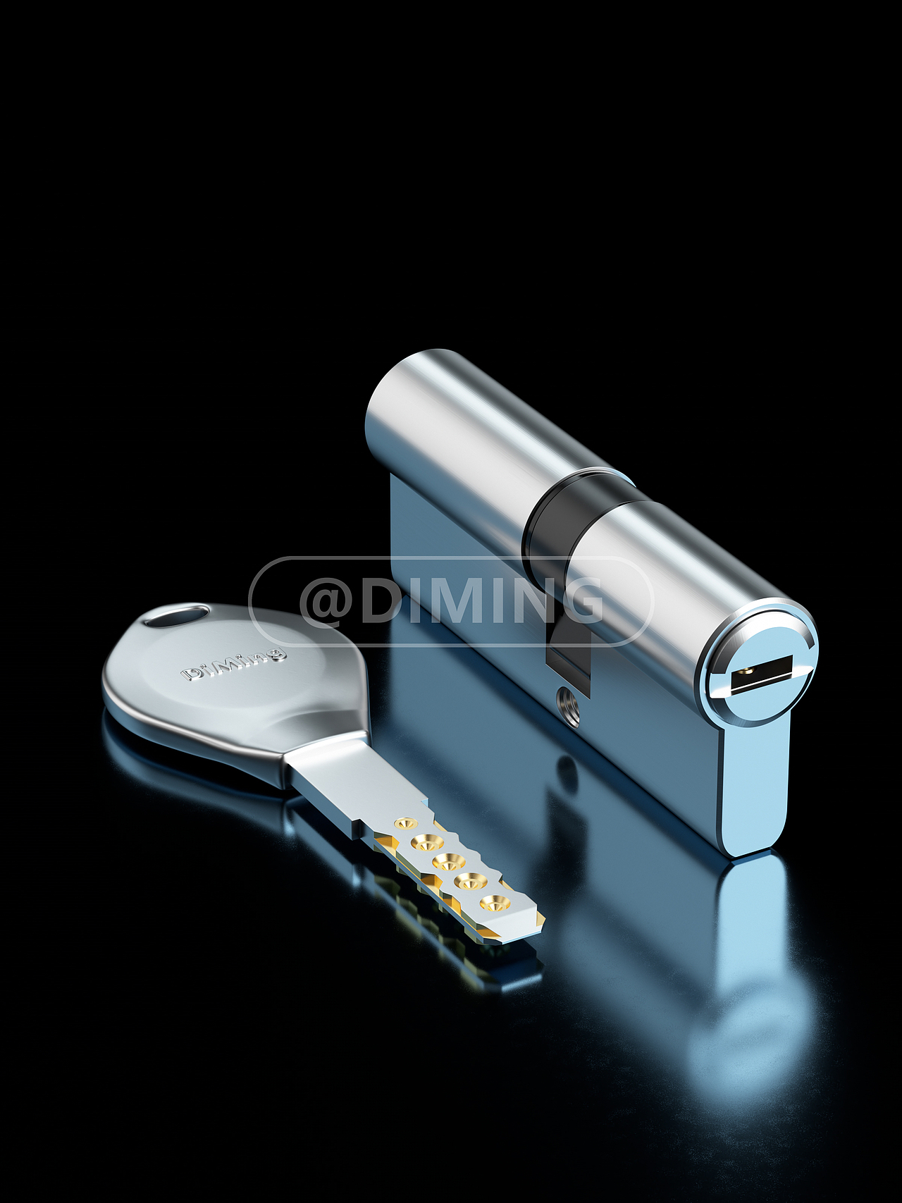 迪鸣锁芯电商效果图项目