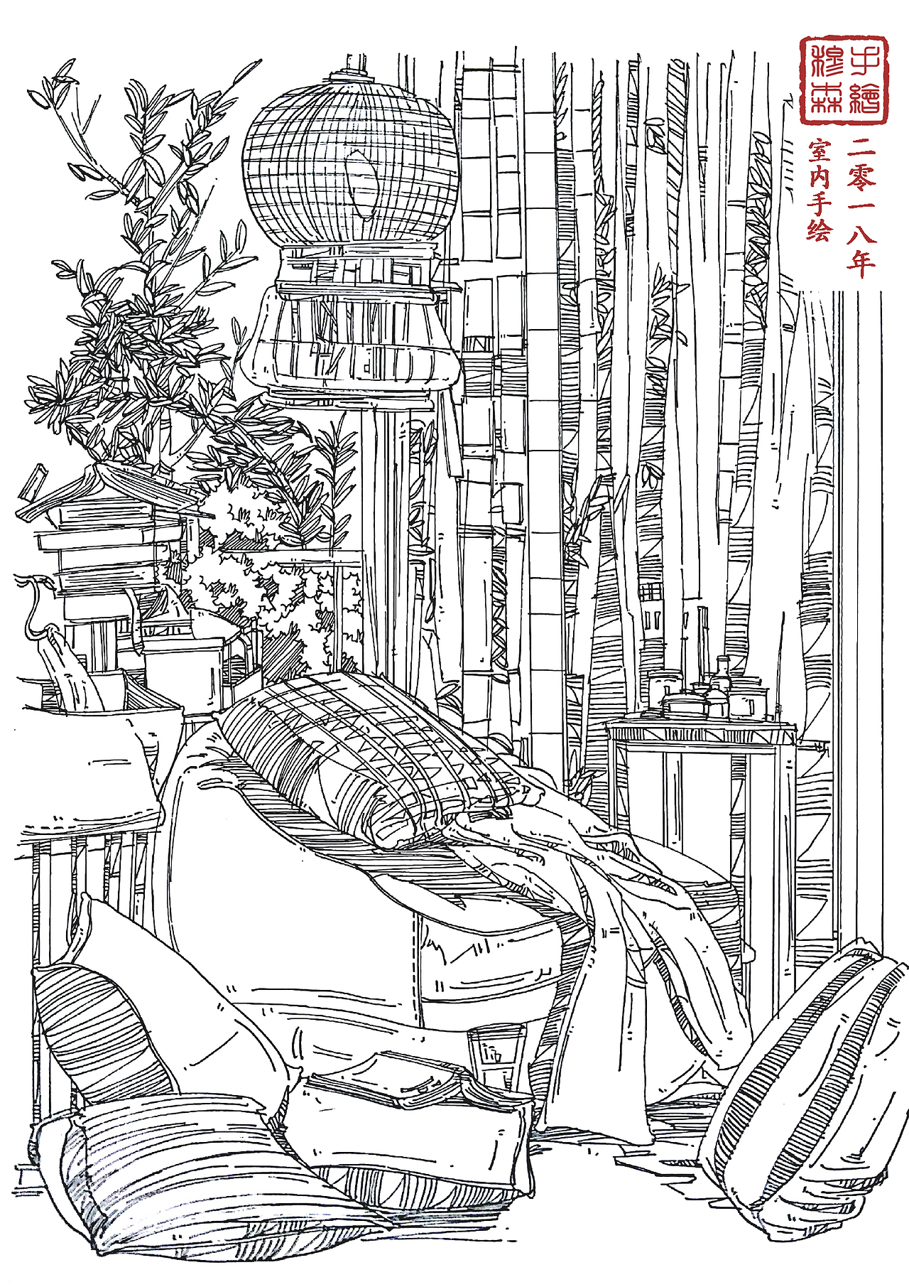 四木2018手绘（图ZMzE0NDg5NDI4） - 绘画 - 站酷设计师穆森0214原创素材 - 站酷ZCOOL