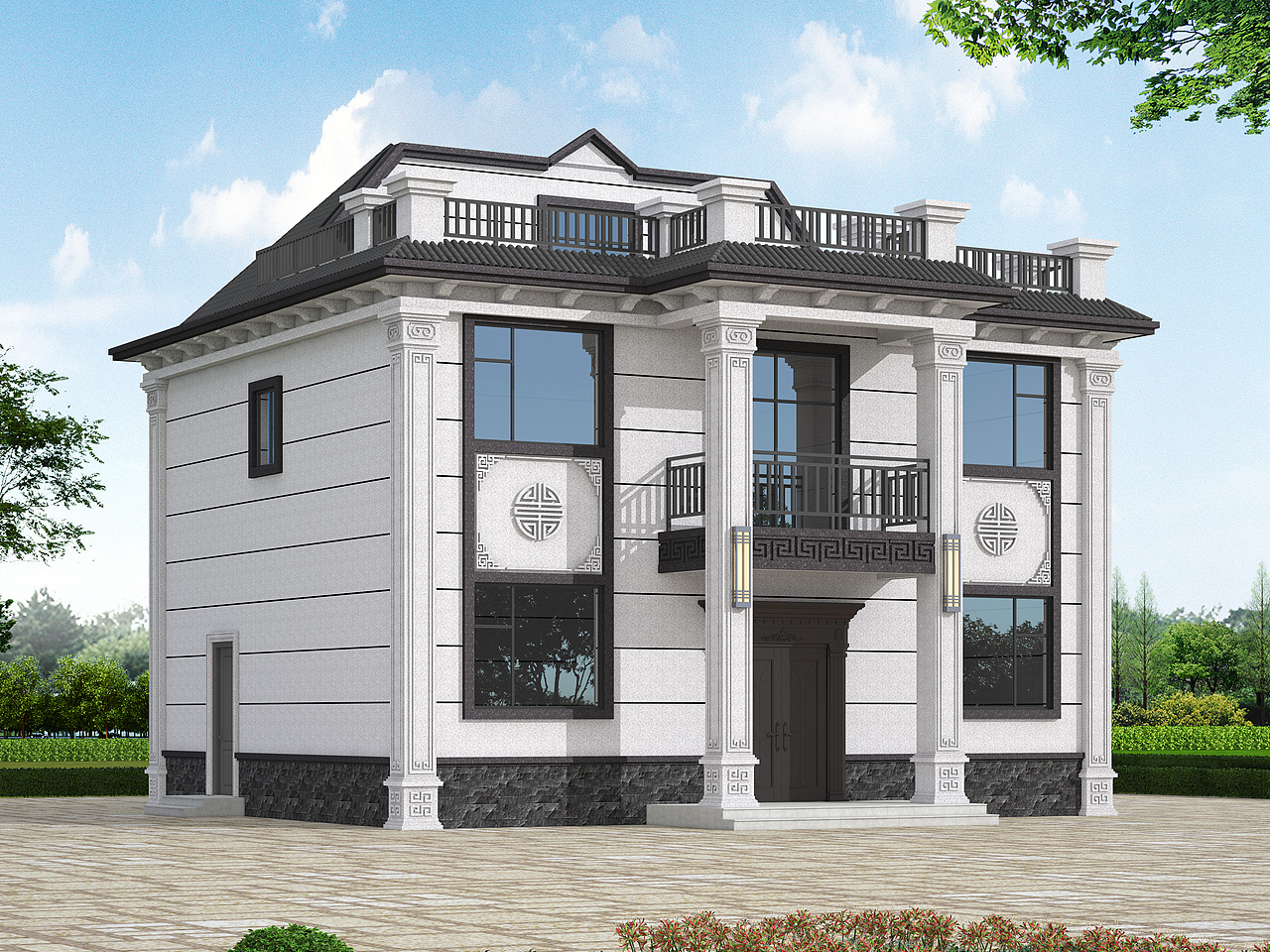 室外外墙效果图,