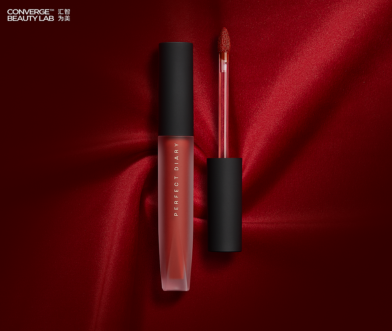 汇智为美 | 产品摄影|完美日记.丝绒唇釉产品创意图