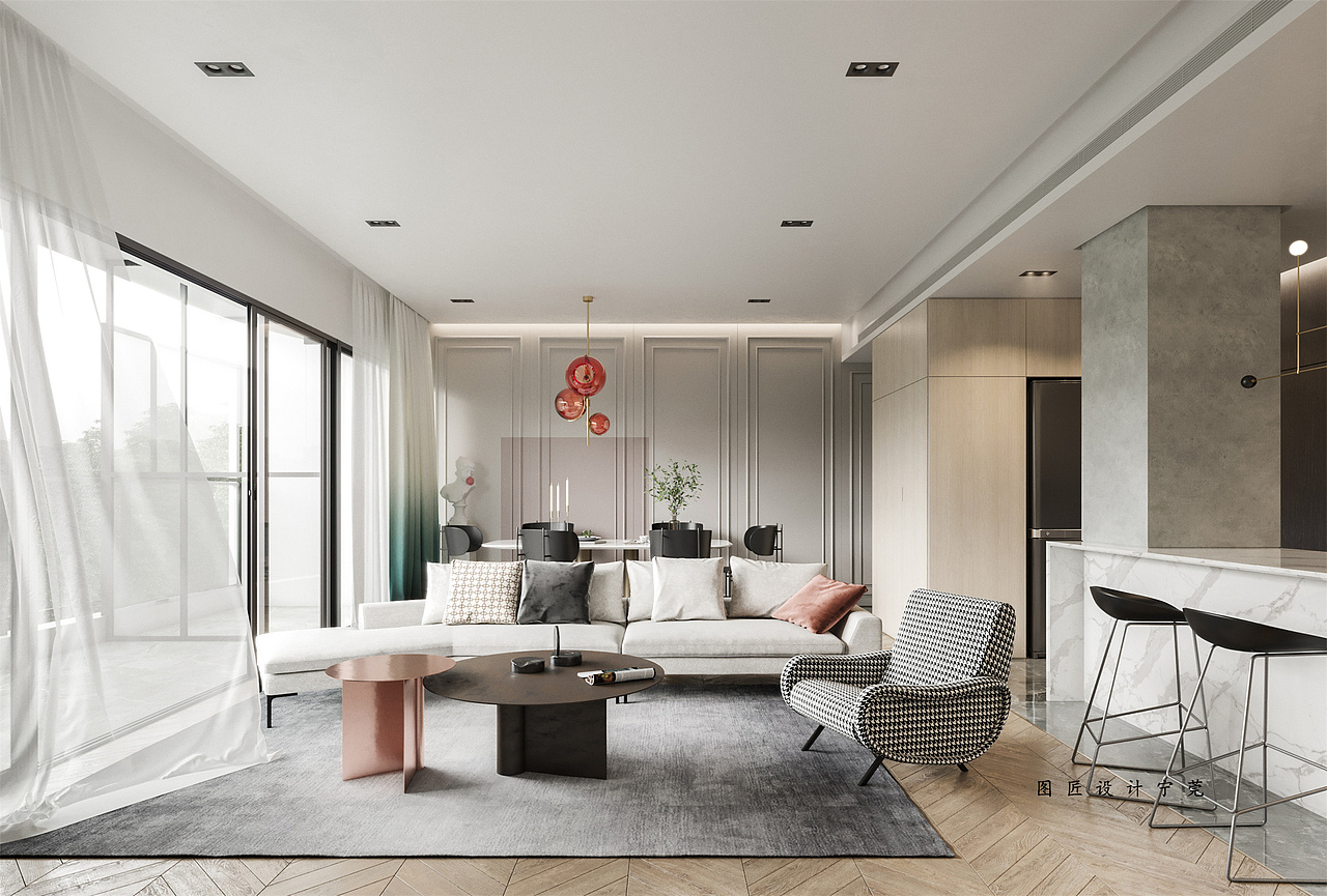 现代法式风设计，浪漫感弥漫整个空间！（图ZMzM1MjYwNjEy） - 家装设计 - 站酷设计师宁莞设计原创素材 - 站酷ZCOOL