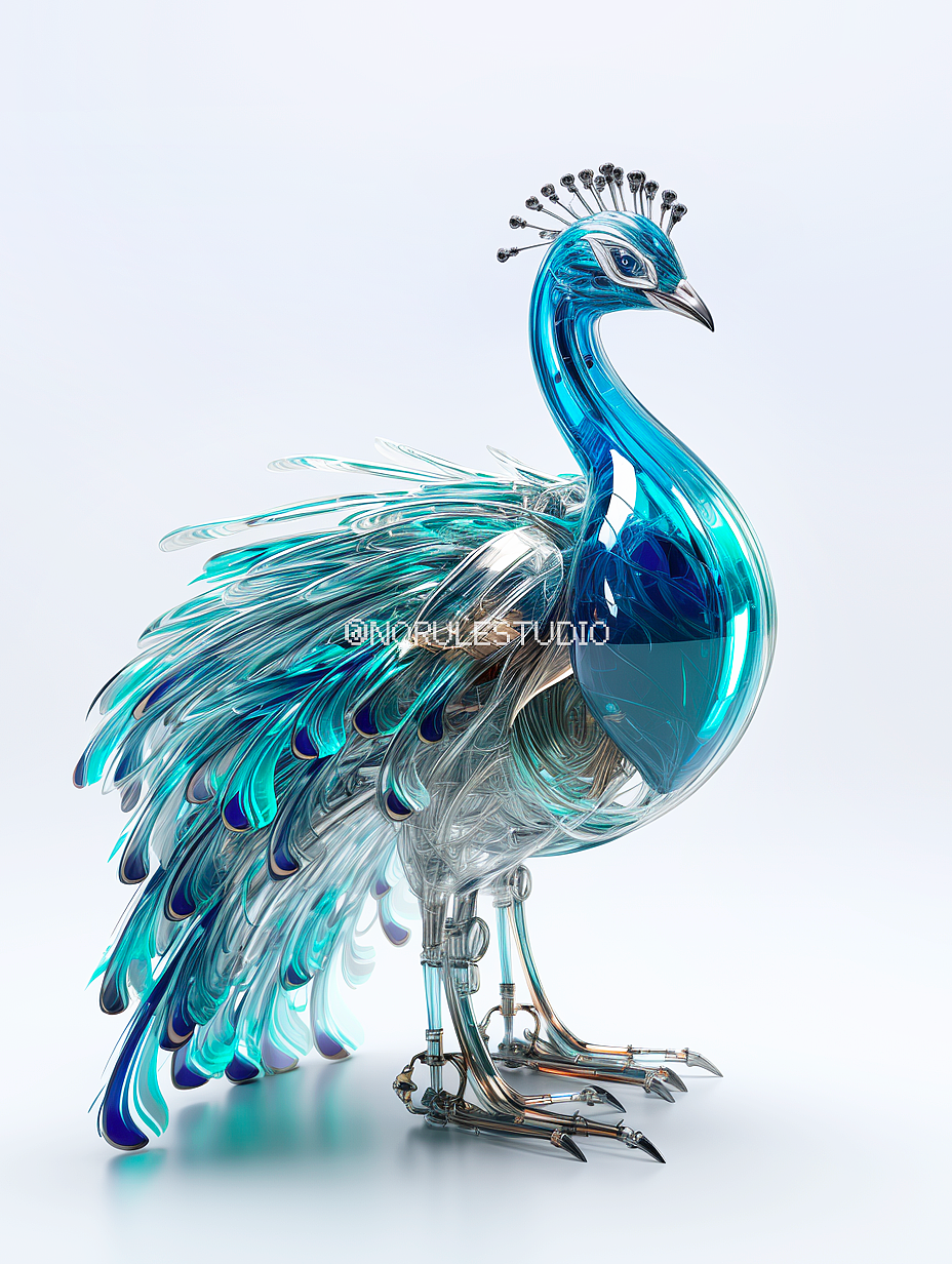 AIGC-动物水晶艺术品概念设计（图ZMzU0ODA5MzI4） - AI作品 - 站酷设计师Norulestudio原创素材 - 站酷ZCOOL