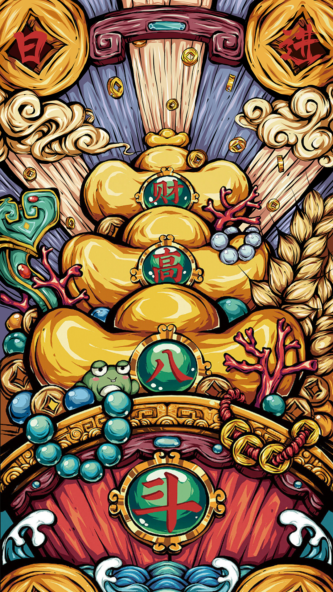 国潮风插画（图ZMzYxNDMzMjI0） - 新锐潮流插画 - 站酷设计师神奇的米粒原创素材 - 站酷ZCOOL