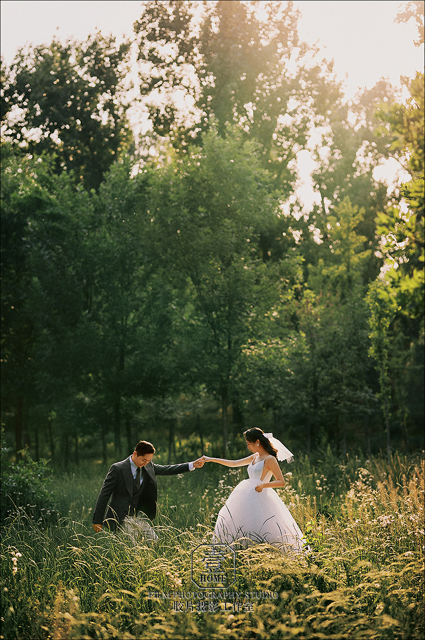 北京壹HOME婚纱照,夕阳婚纱照,森系婚纱照