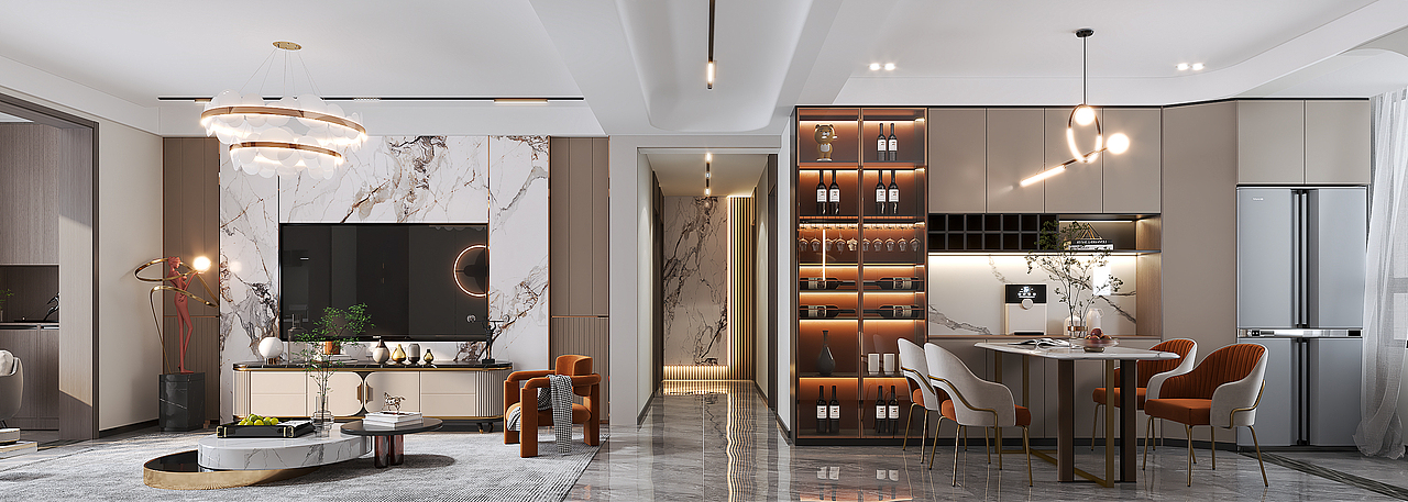 現(xiàn)代輕奢（圖ZMzA3NTEzNzY0） - 家裝設(shè)計(jì) - 站酷設(shè)計(jì)師千年夢(mèng)設(shè)計(jì)原創(chuàng)素材 - 站酷ZCOOL