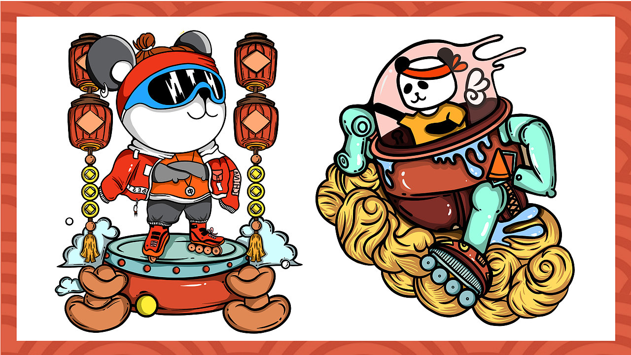 基于"国潮风格"的轮滑俱乐部形象设计（图ZMzI2ODgzMjMy） - 海报 - 站酷设计师Dwenas原创素材 - 站酷ZCOOL