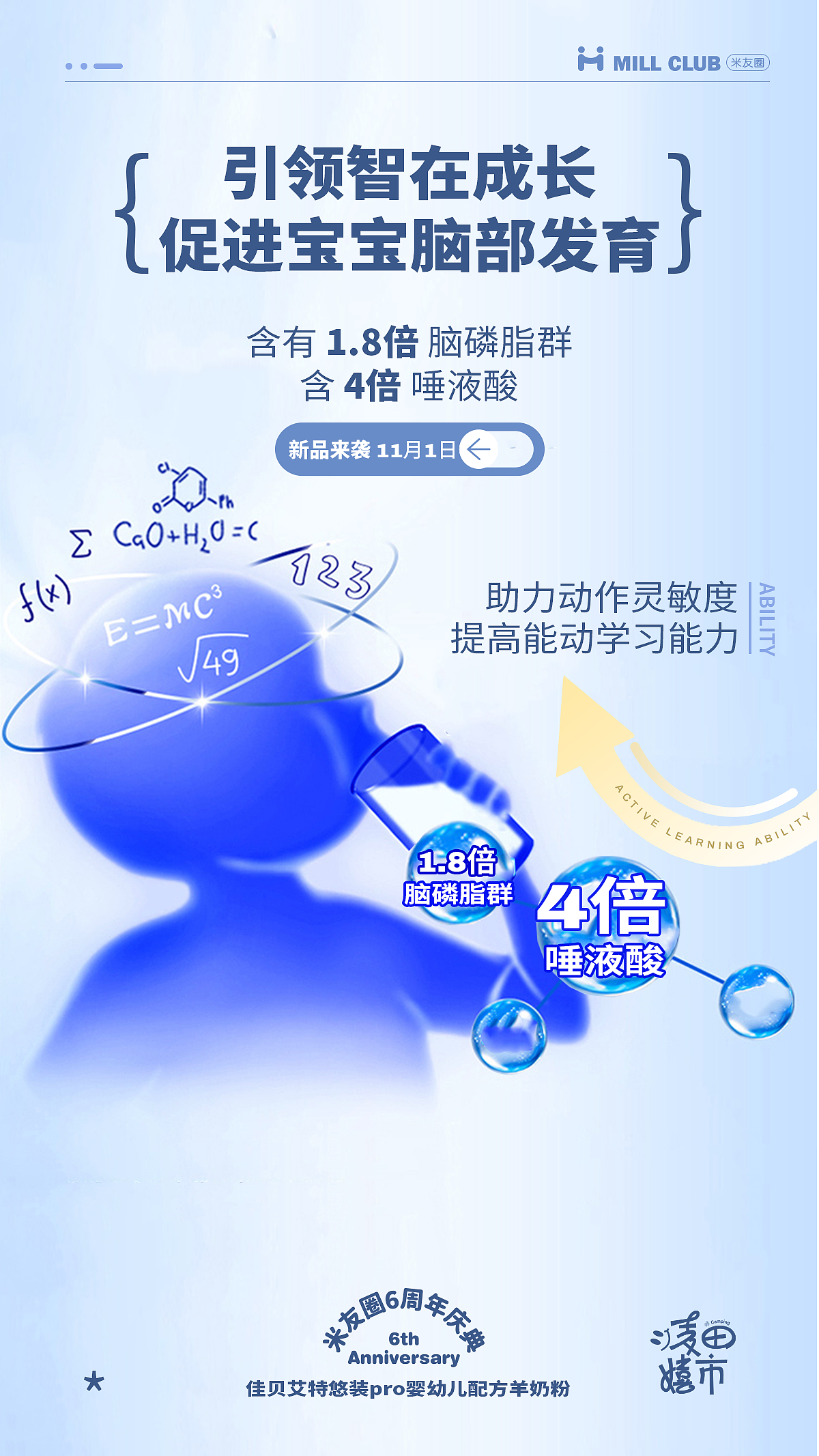 米友圈奶粉卖点海报