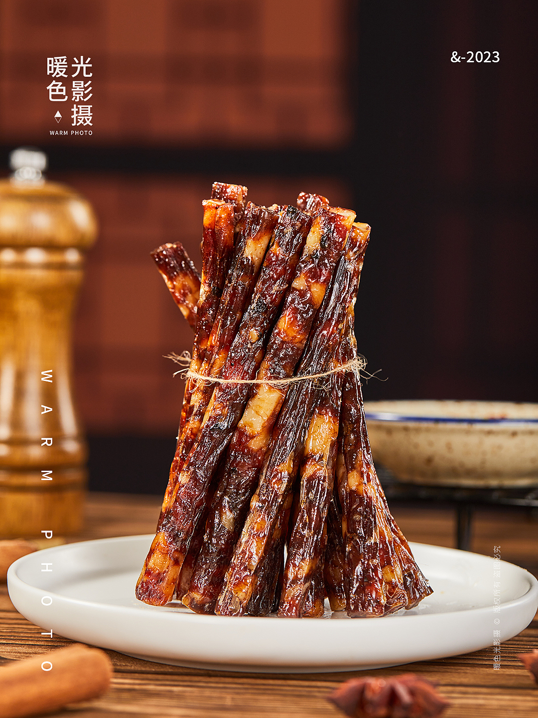 美食拍摄 广式小腊肠 香肠