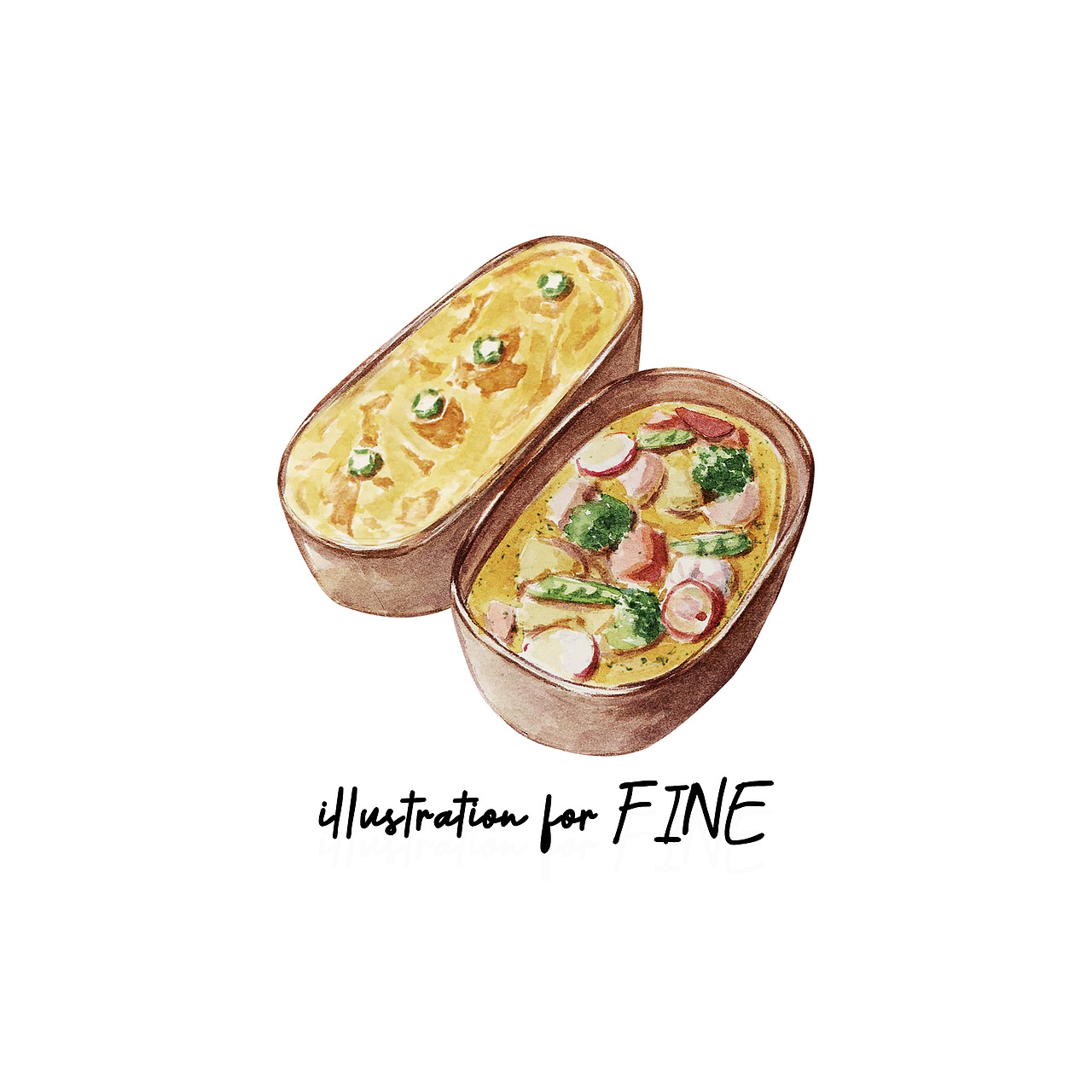 给FINE画新菜品（图ZMzAyOTE0NDMy） - 商业插画 - 站酷设计师麦片小猫原创素材 - 站酷ZCOOL