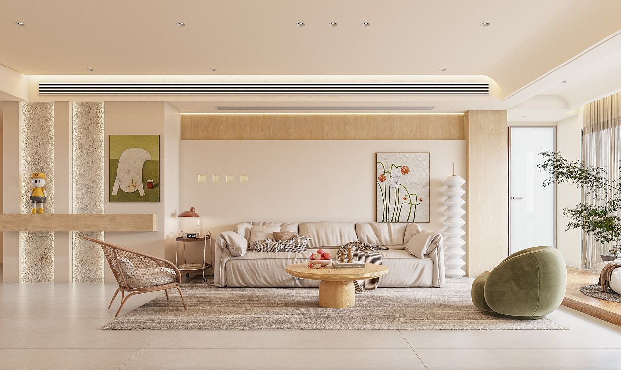 暖色系客餐厅效果图表现