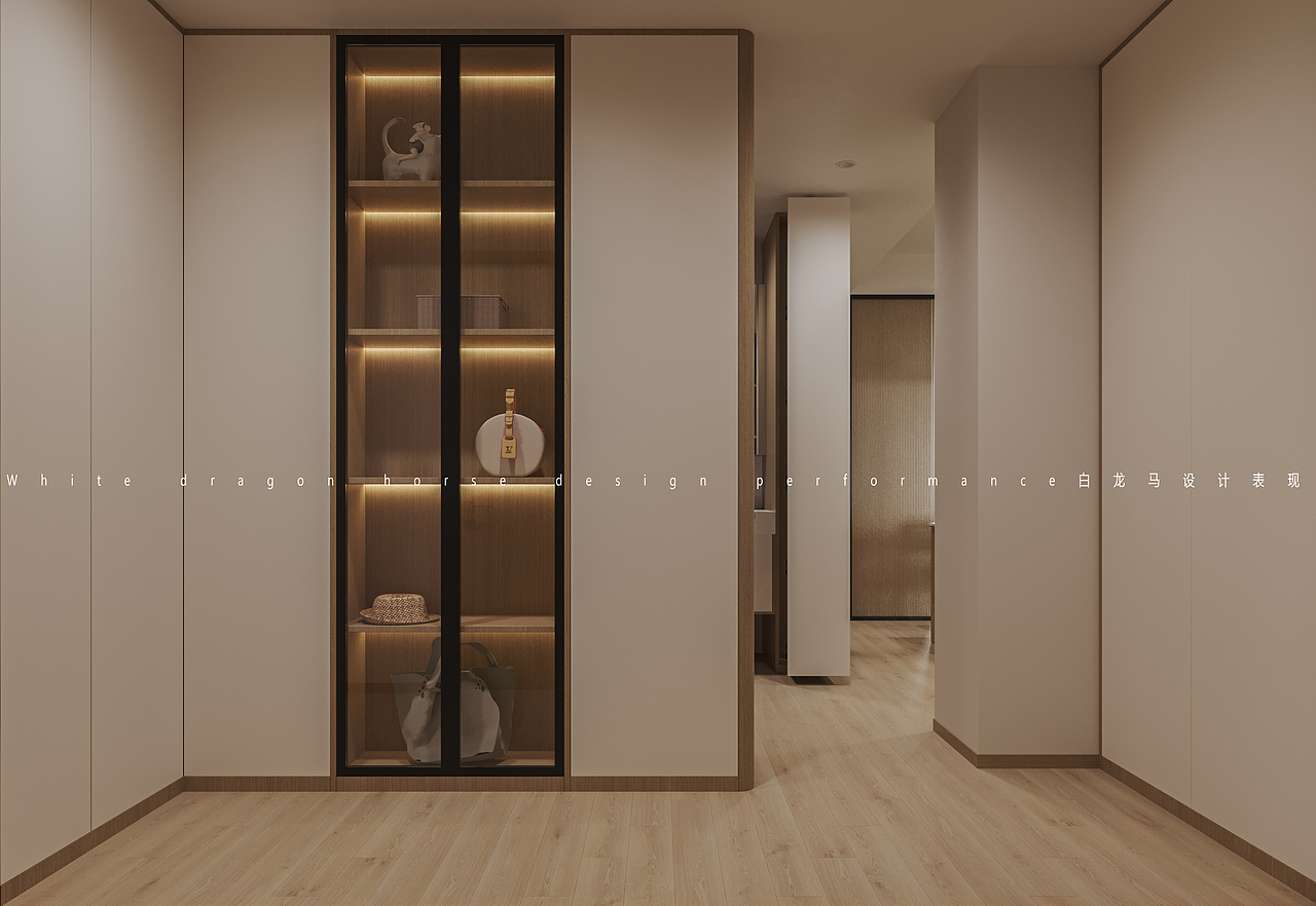 日式原木-白龙马效果图