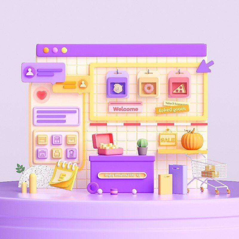 C4D零基础第七期学员作品——NiaoNiao的C4D课堂（上)