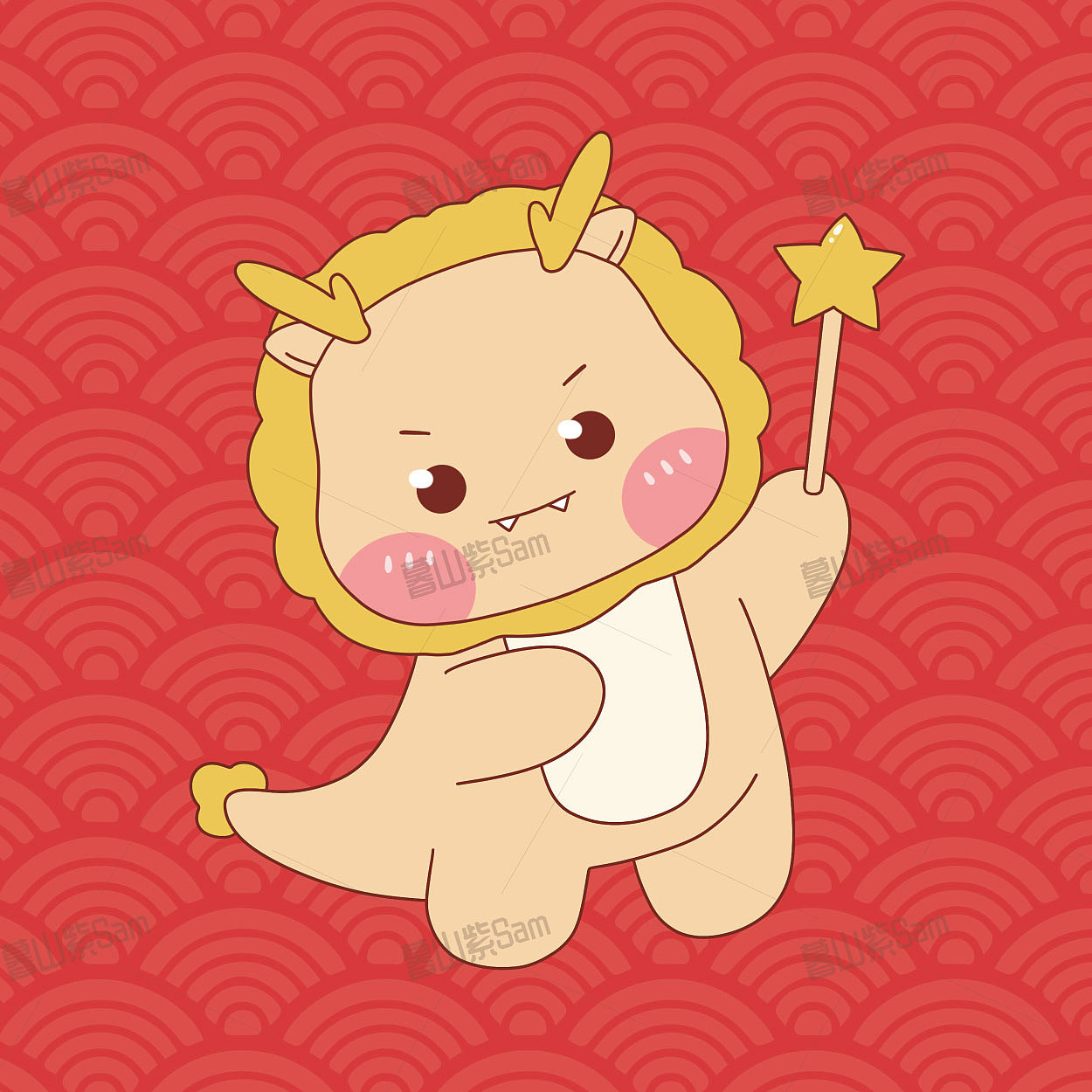 小龙IP卡通形象吉祥物龙设计