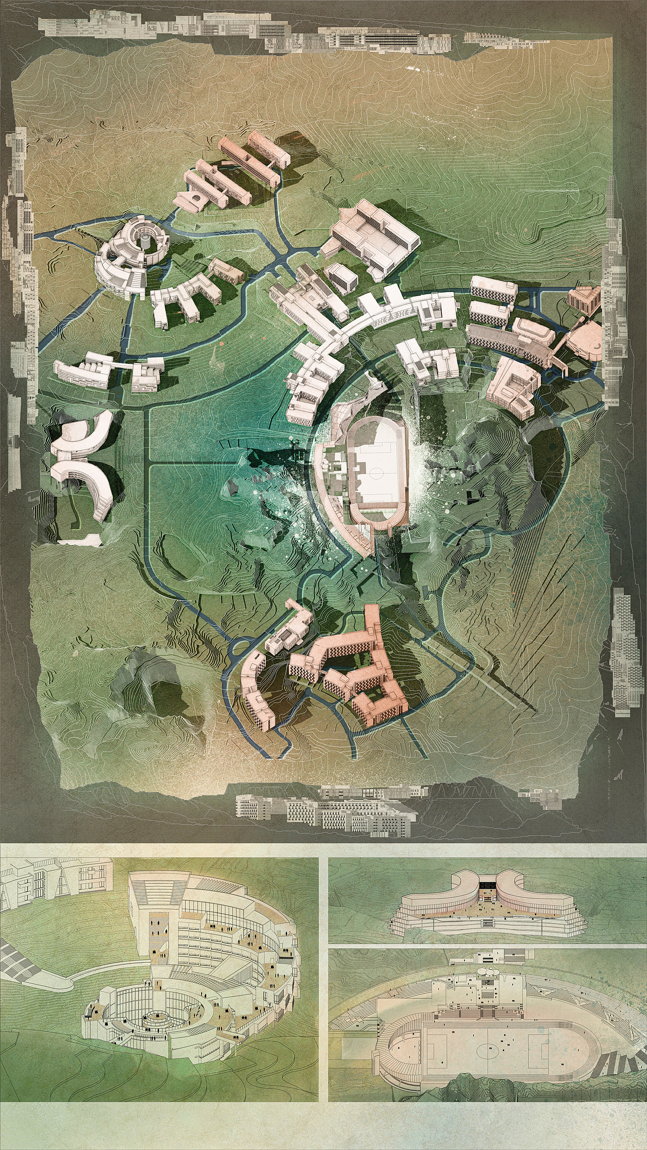 平度技师学院设计插画