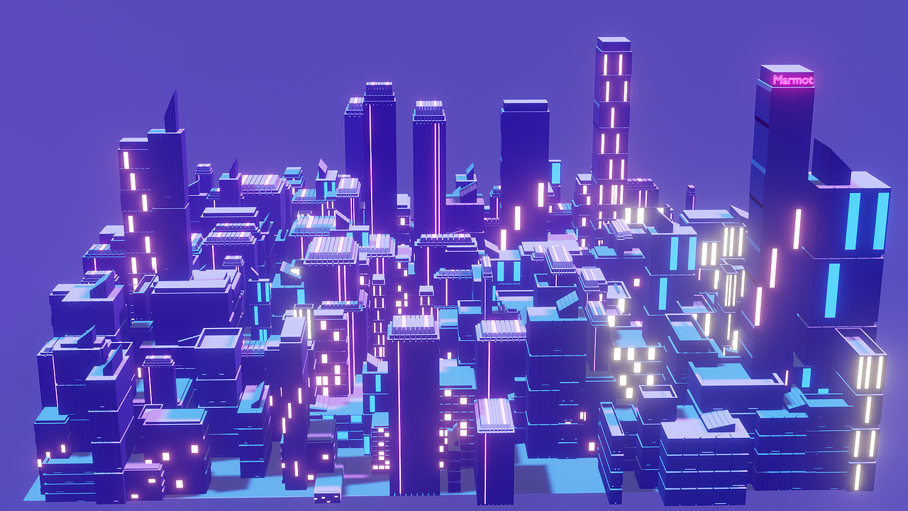 Blender练习-几何节点/赛博城市（图ZMzAwMjYwMTQ0） - 场景 - 站酷设计师marmot421原创素材 - 站酷ZCOOL