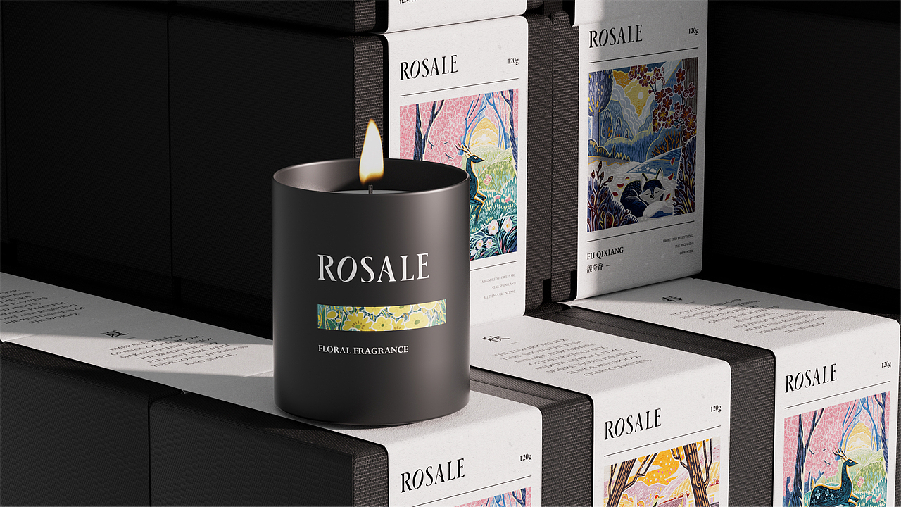 ROSALE香薰包装设计（图ZMzIyNjk2ODc2） - 品牌 - 站酷设计师胡晓波设计原创素材 - 站酷ZCOOL