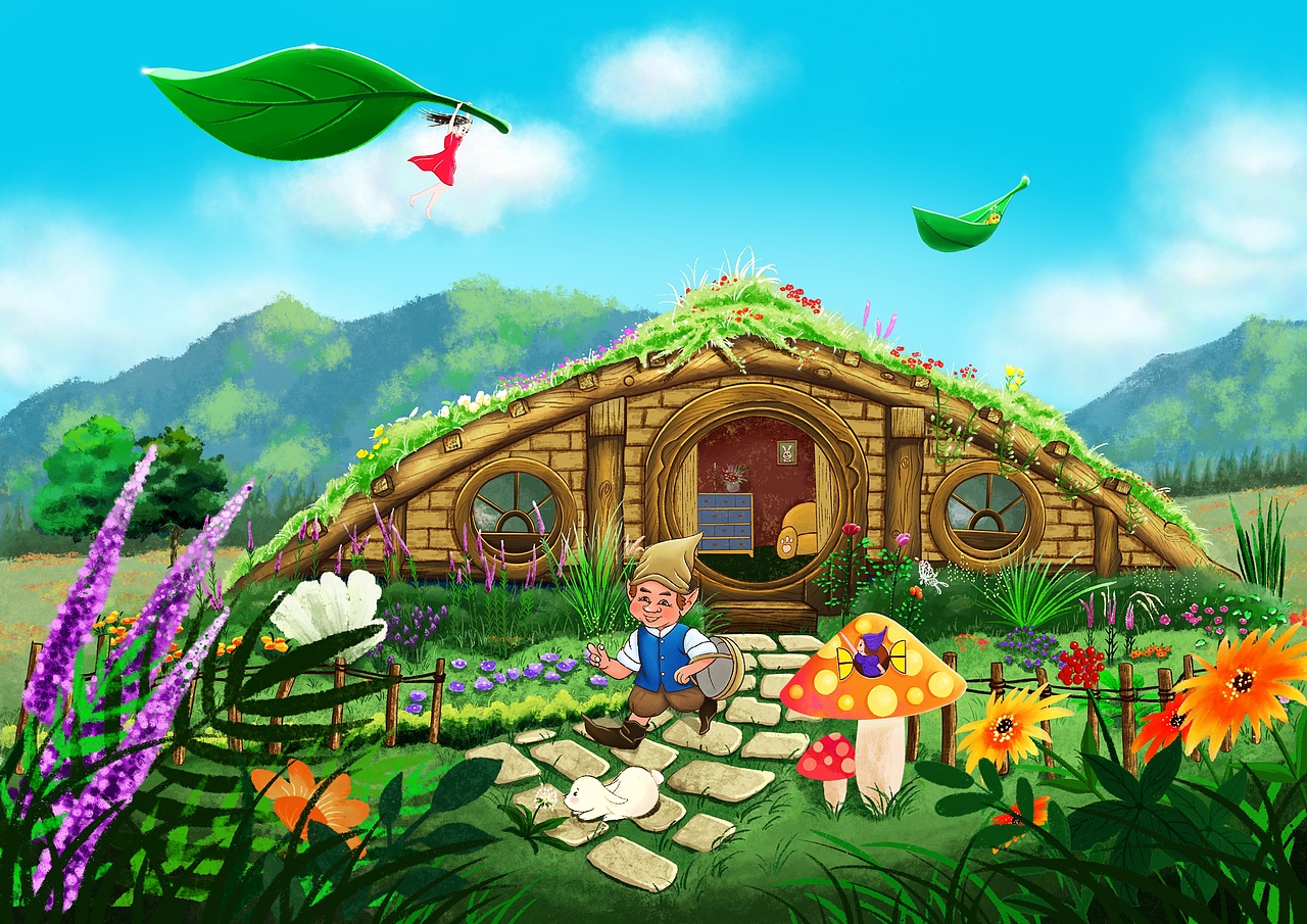 霍比特人的小屋（图ZMzcwNzc5NzI4） - 儿童插画 - 站酷设计师含涵99原创素材 - 站酷ZCOOL