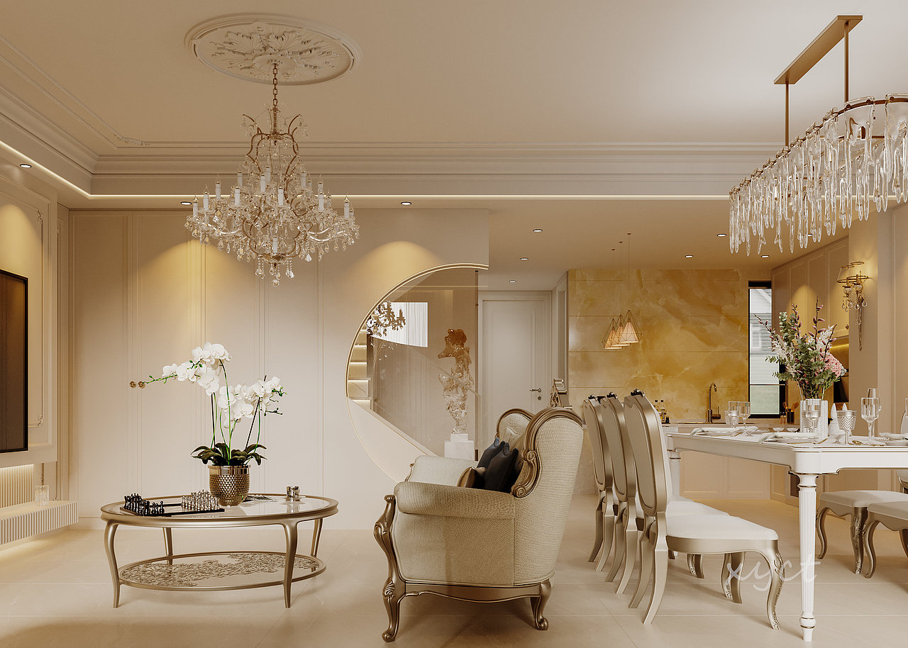 家装法式效果图表现