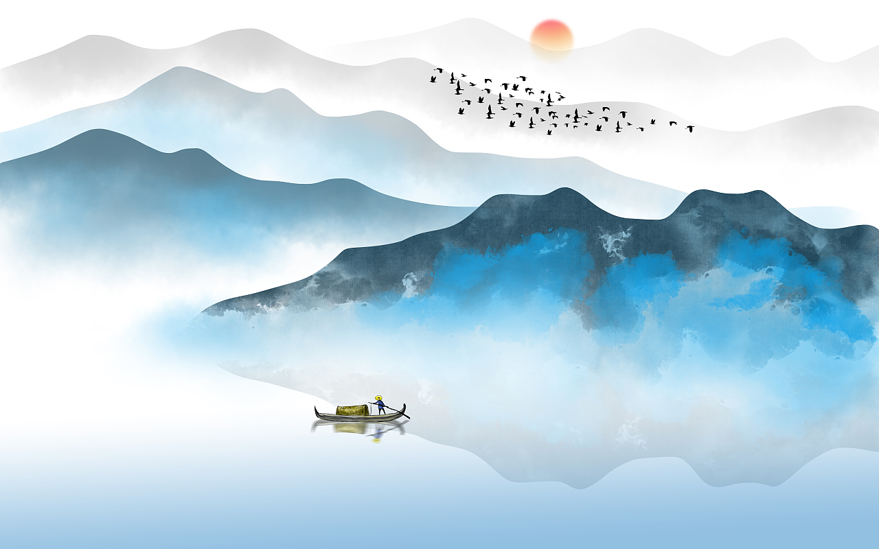 水墨山水画（已商用）