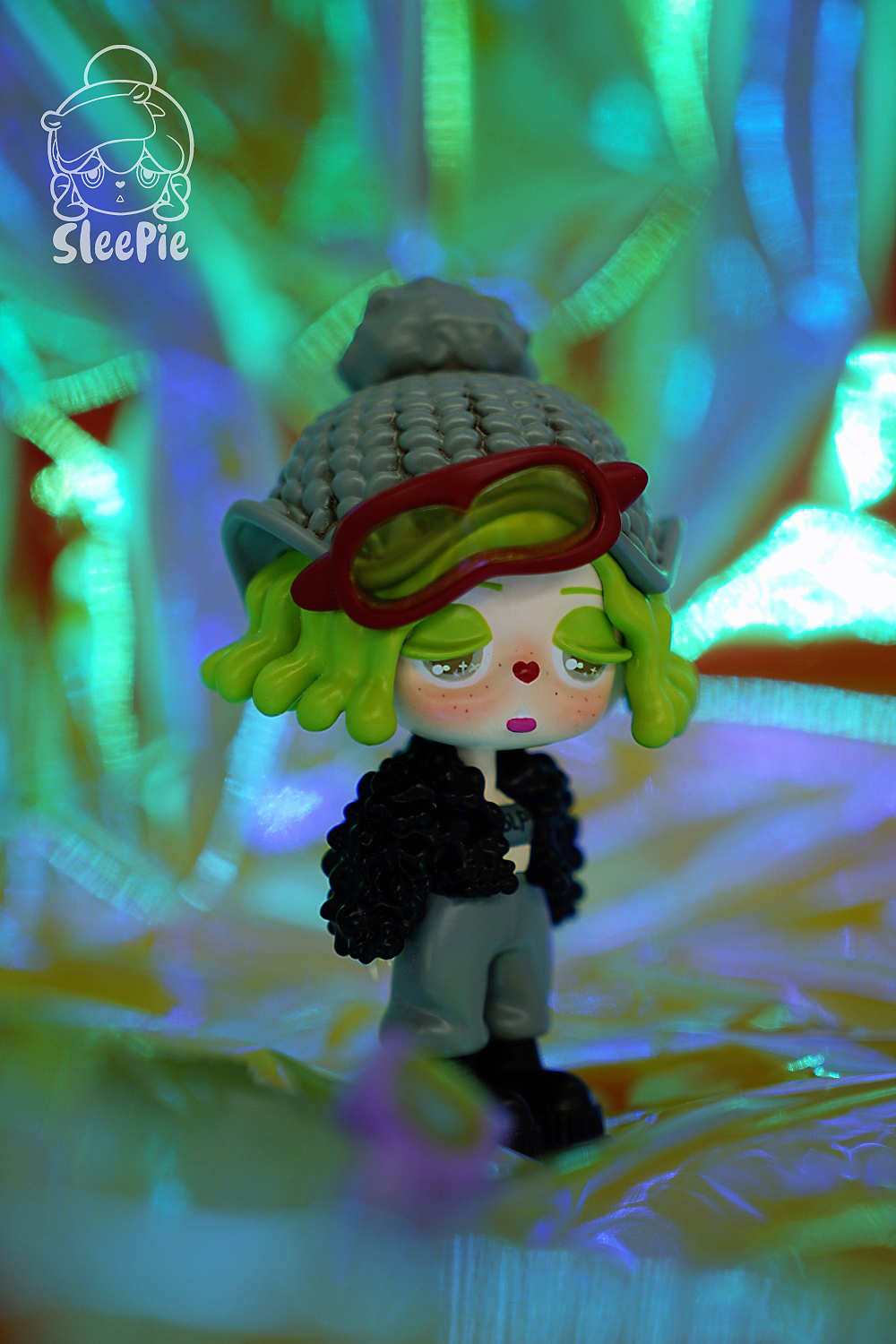 潮玩IP设计丨SLEEPIE眼罩妹小雀斑-限量款大娃