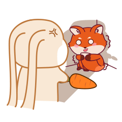 芝爱兔和憨小狐的相爱相杀（图ZMzI2ODgzMzY0） - 网络表情 - 站酷设计师憨小憨原创素材 - 站酷ZCOOL