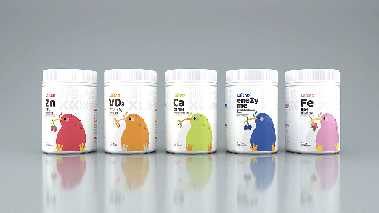 来自新西兰的爱提力儿童保健品系列包装设计