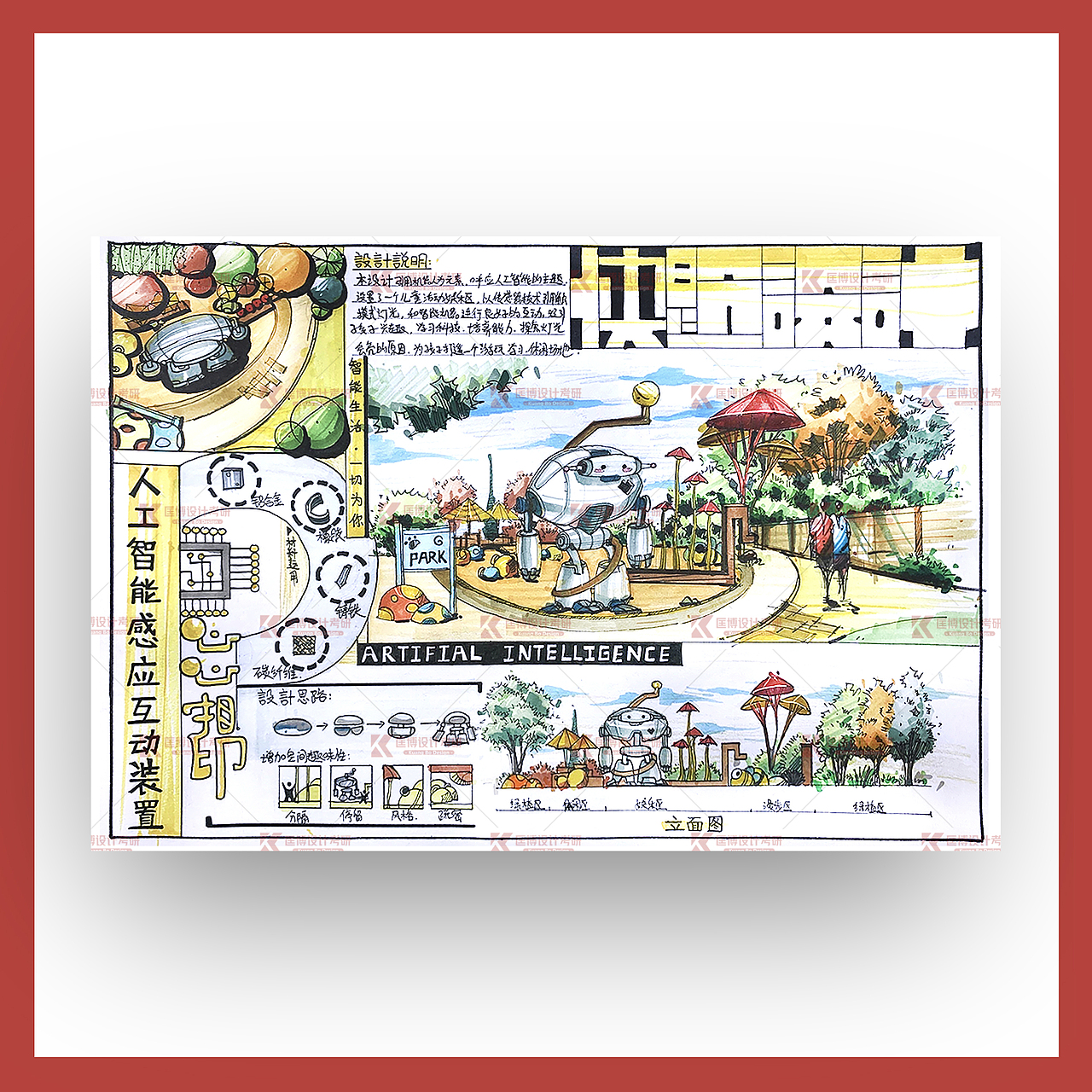 景观设计考研手绘作品