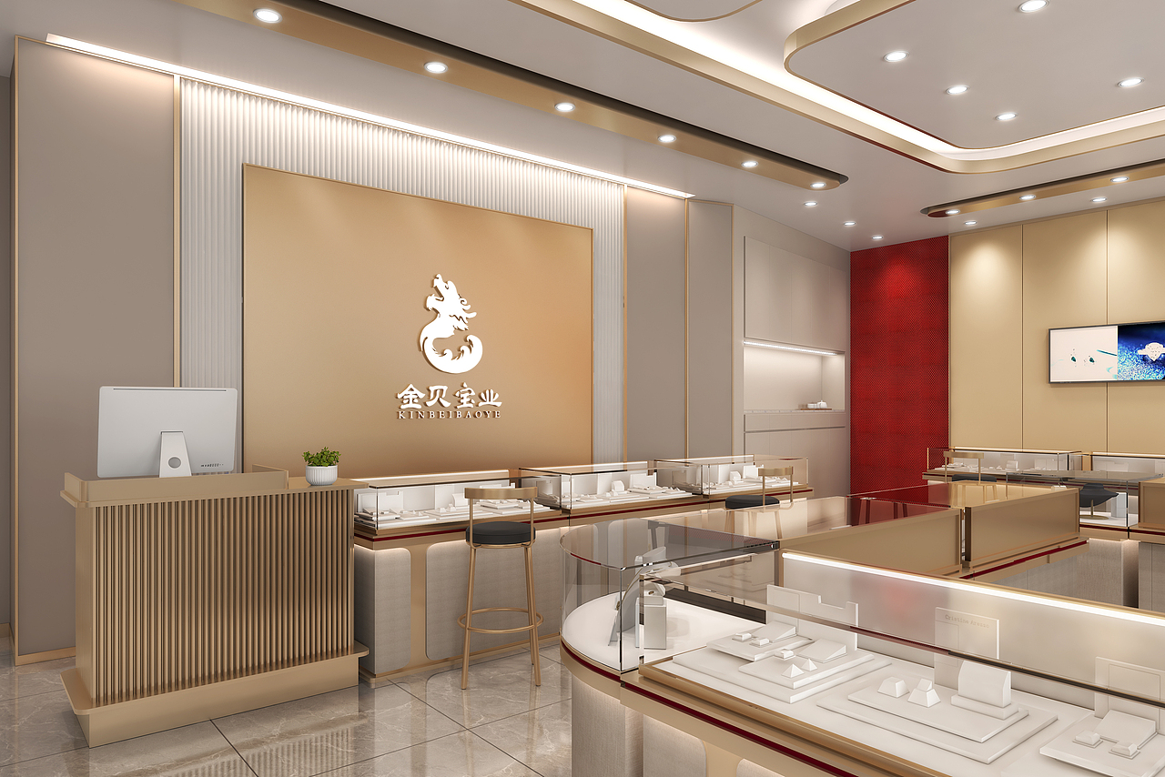黄金珠宝品牌终端形象si系统设计（图ZMzE0MTM3OTc2） - 建筑/空间 - 站酷设计师士心田力原创素材 - 站酷ZCOOL