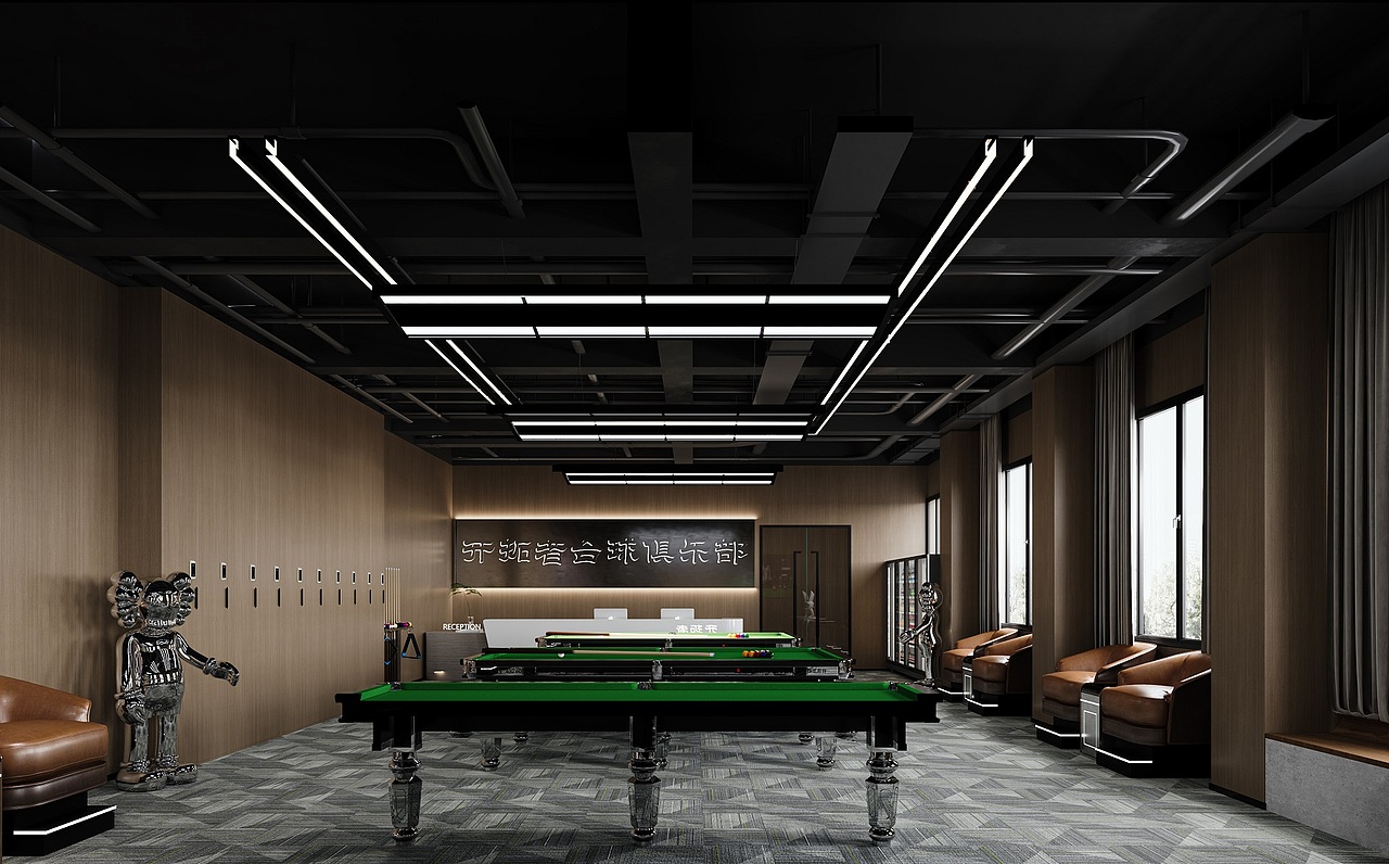 台球室——白龙马效果图