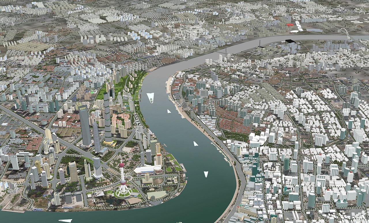 上海浦东外滩建筑模型SU模型