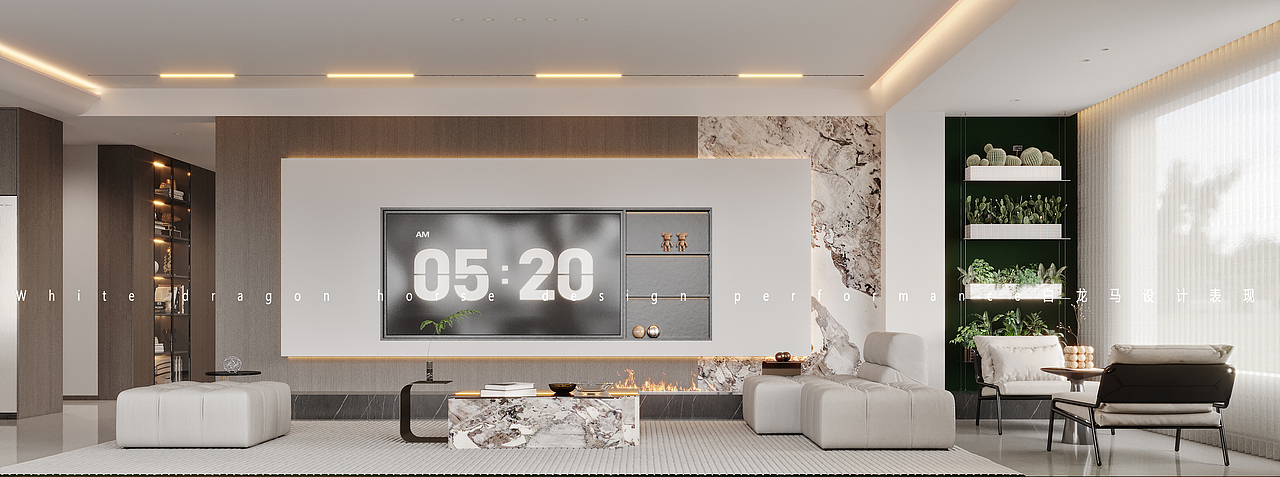 现代简约——白龙马效果图