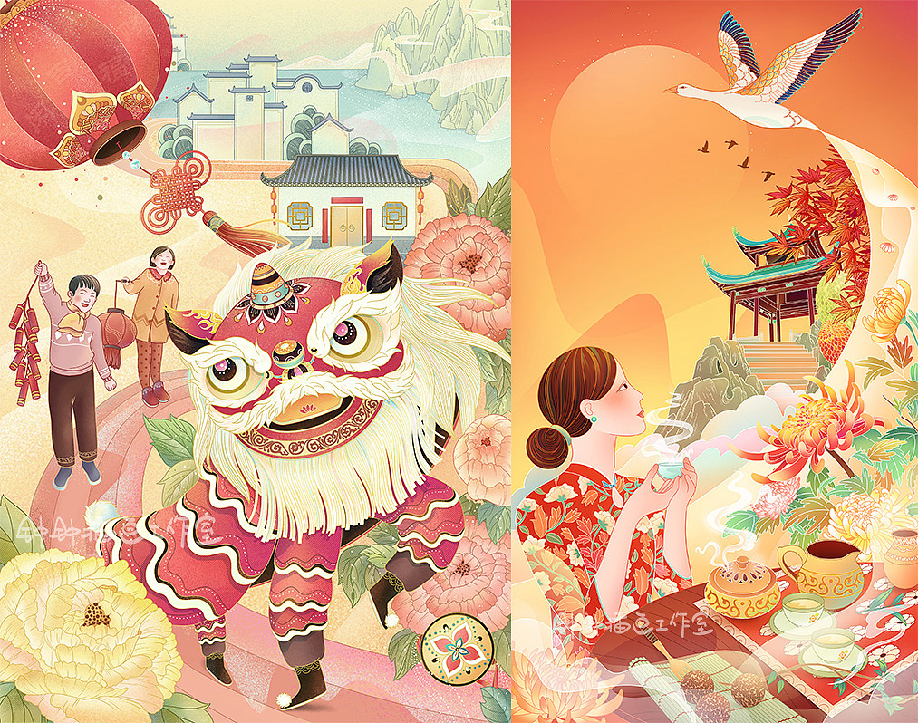 工作室成员作品——豌豆（图ZMzA2MjY4OTYw） - 商业插画 - 站酷设计师钟钟插画工作室原创素材 - 站酷ZCOOL