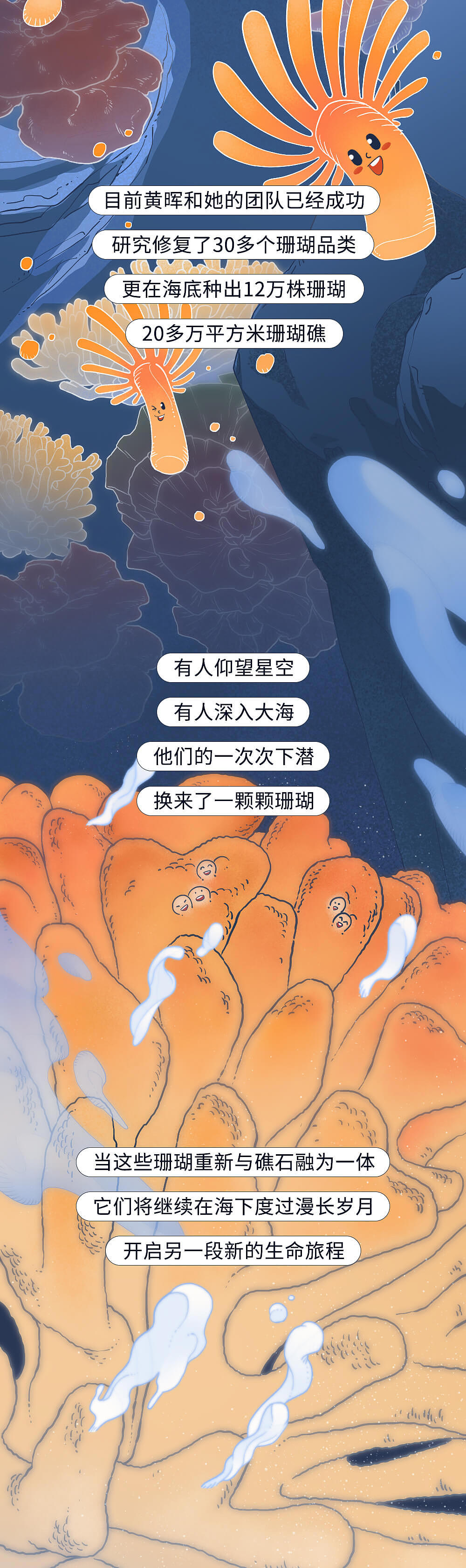 45、《锦鲤青年:我在海底种珊瑚》条漫(2022.12.6)