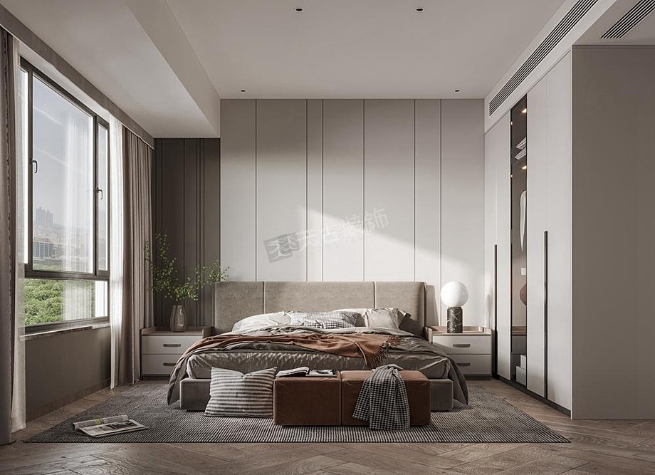 重庆新城朗隽大都会装修,现代简约大平层设计效果图