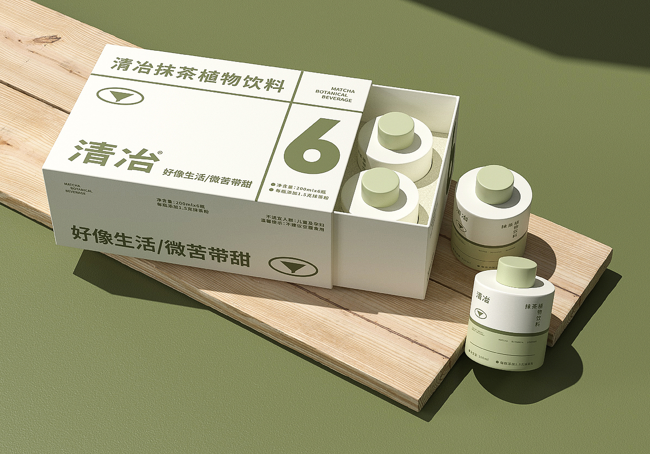 清冶-抹茶饮料全案设计/包装设计/物料设计/VI设计