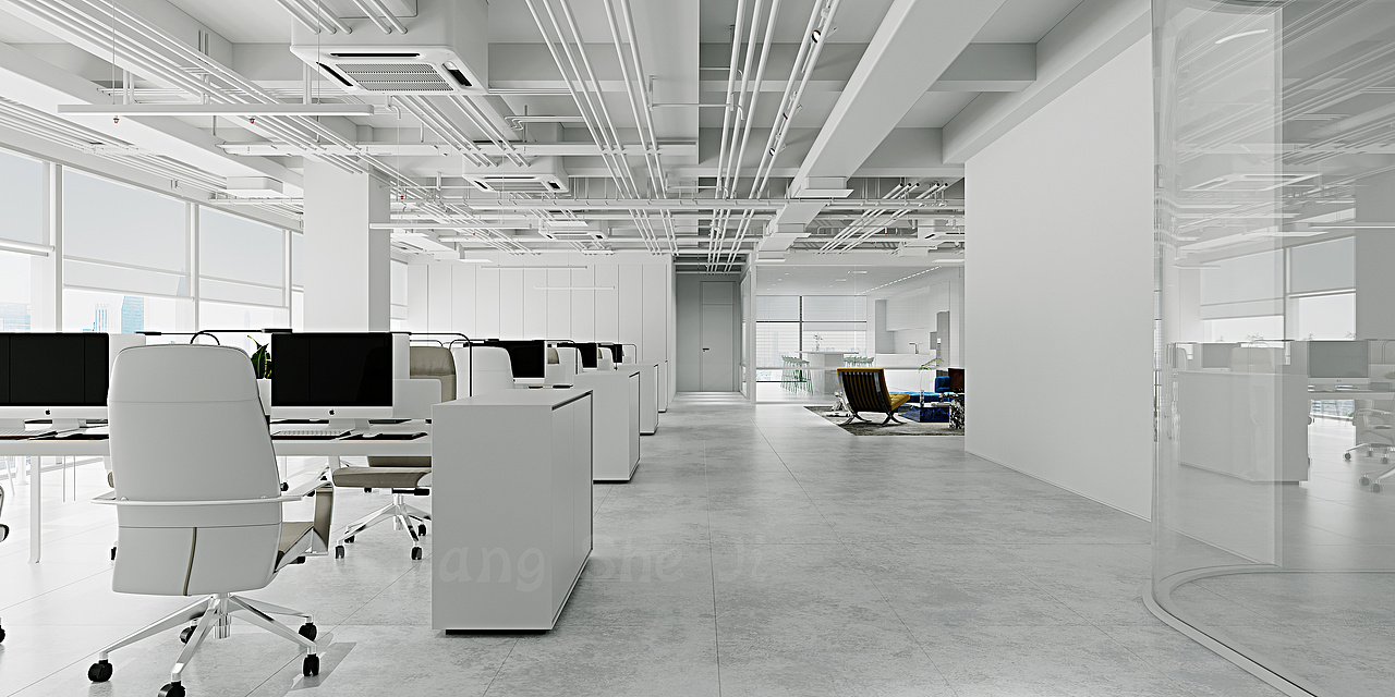 “净”与“静”美学|极致白色办公空间