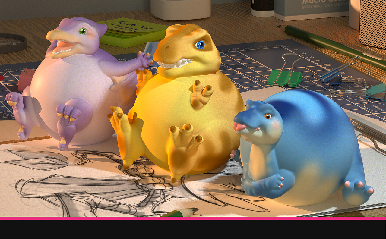 胖乎乎的不更好看吗?一群小胖恐龙。