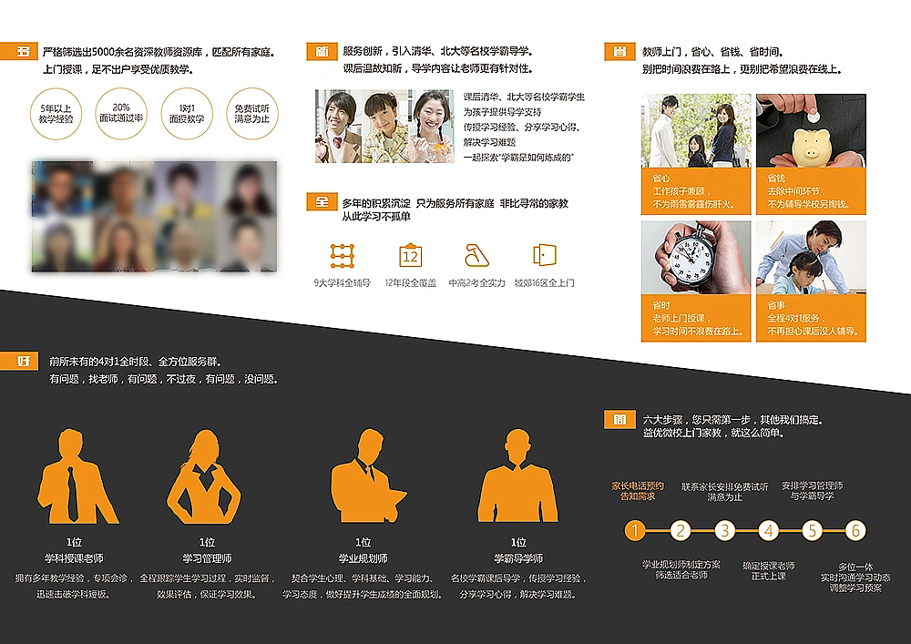 互联网教育三折页及专题页设计