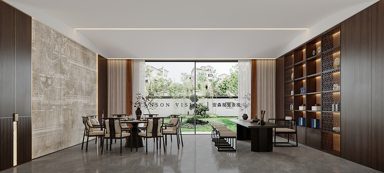 Anson︱新中式别墅效果表现（图ZMzYwMzMyMzQw） - 家装设计 - 站酷设计师Anson安森视觉原创素材 - 站酷ZCOOL