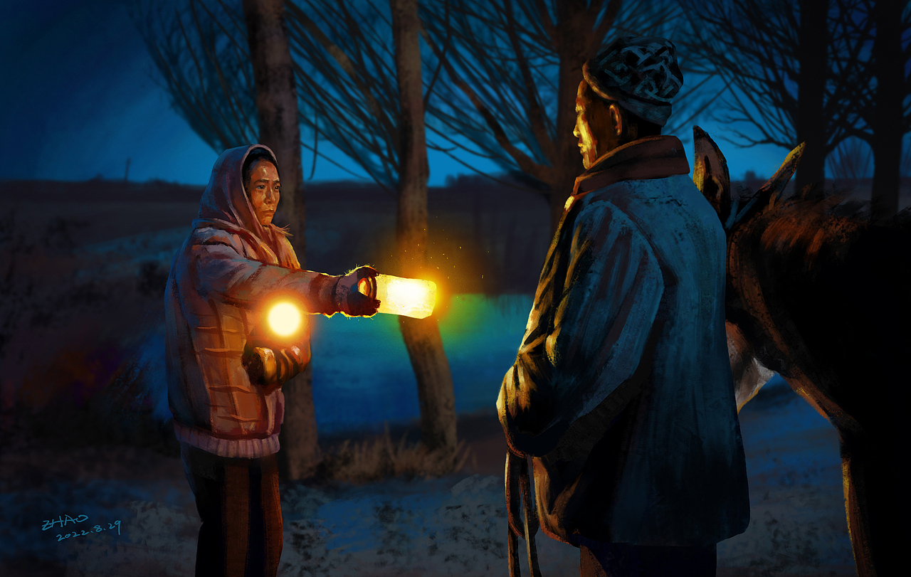 板绘练习《隐入尘烟》