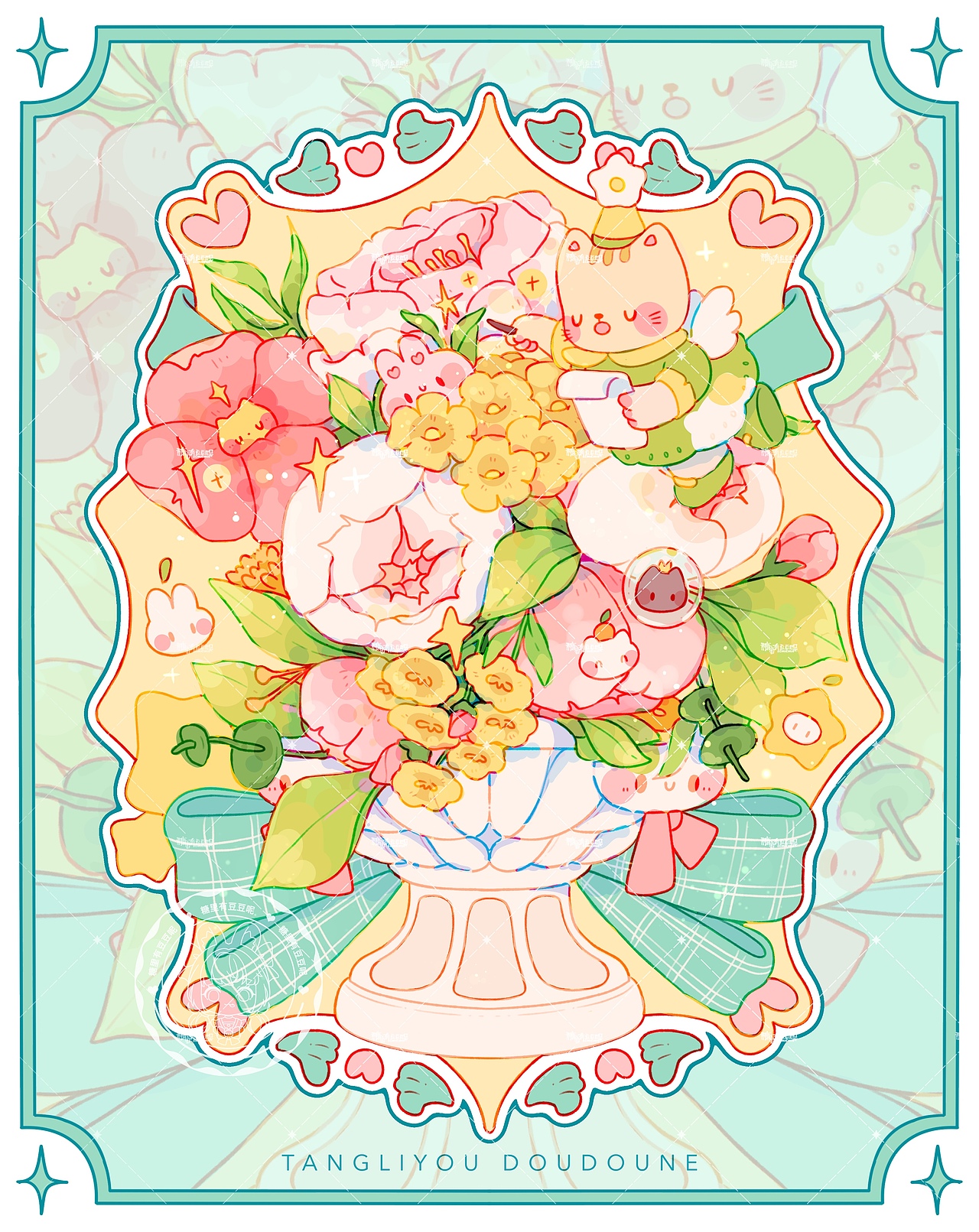 生活需要一束花的治愈|花束插画系列